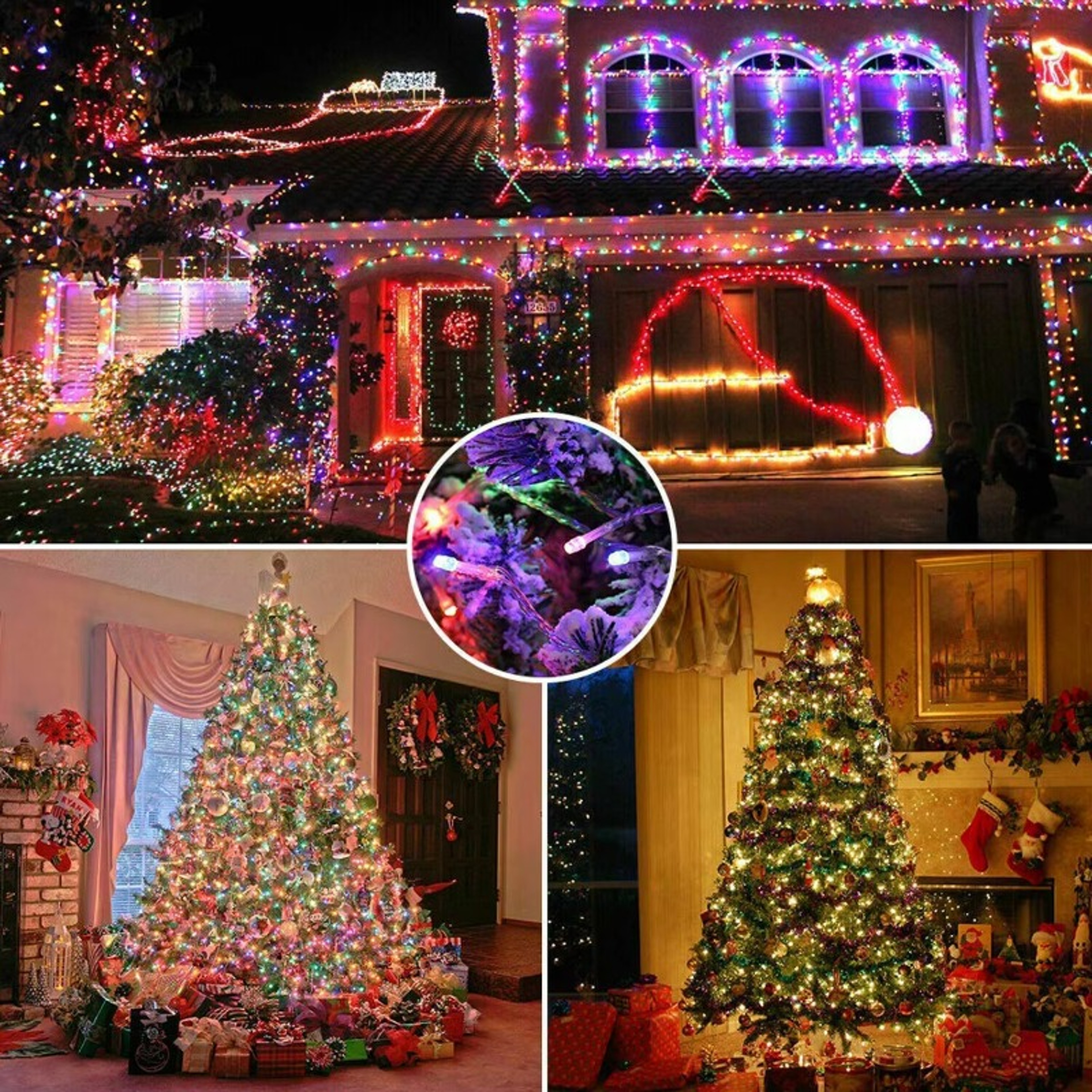 Solar String Lights Outdoor 8 Mode LED Fairy Lights For Patio Garden And Christmas Decor 2