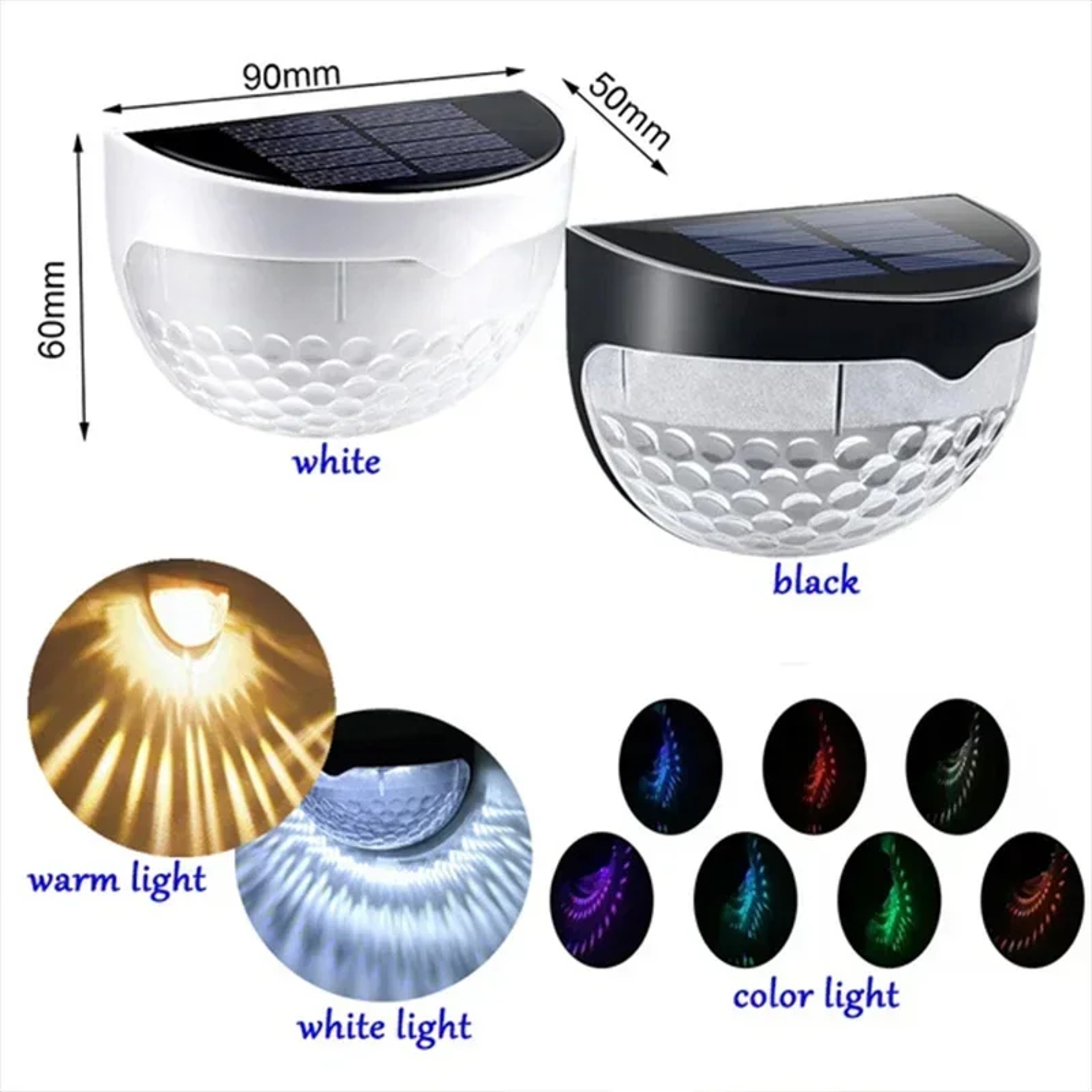 6 LED Solar Fence Lights Outdoor Waterproof Deck Wall Lights – view 4