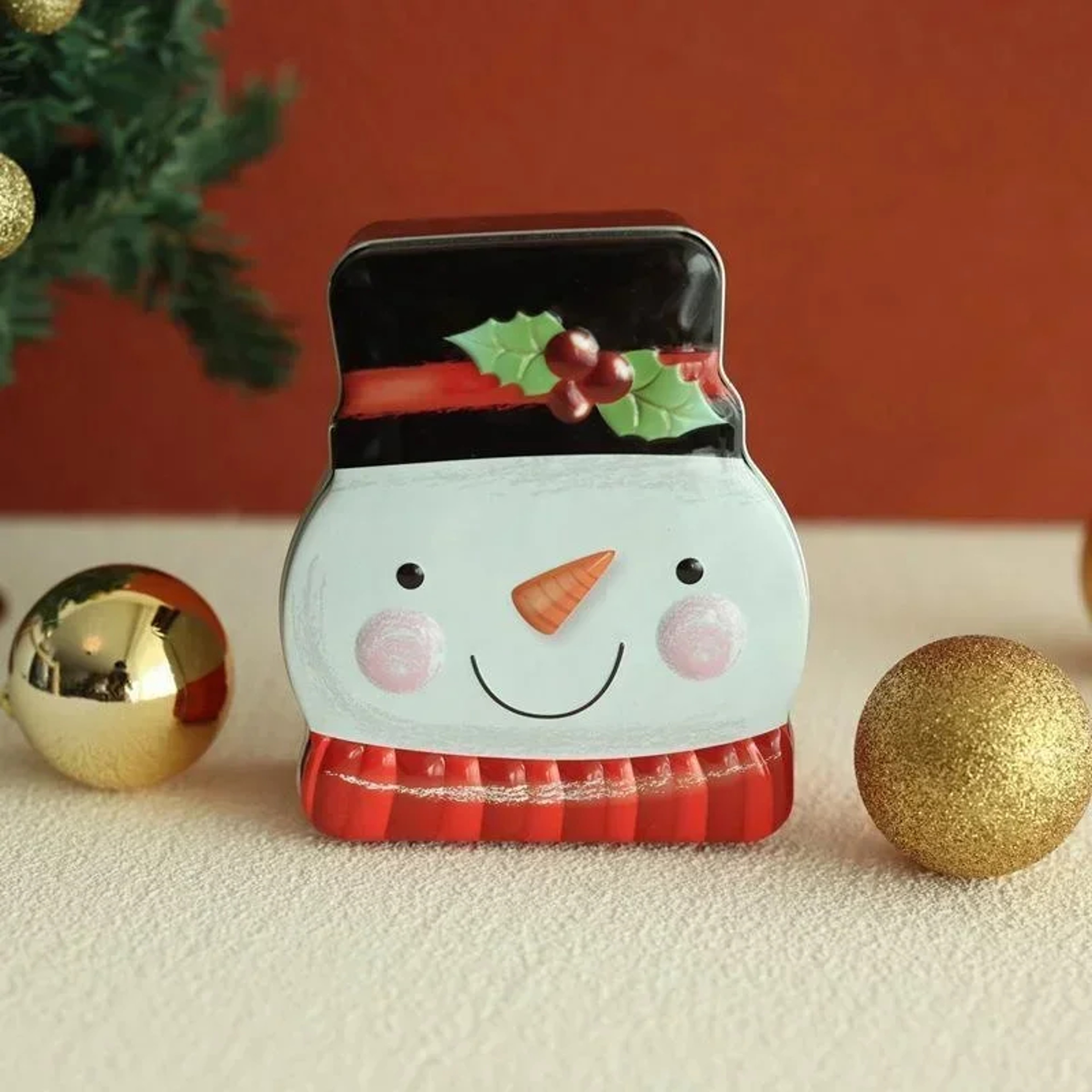 Gingerbread Man Christmas Candy Tin Gift Box Holiday Storage Container – view 9