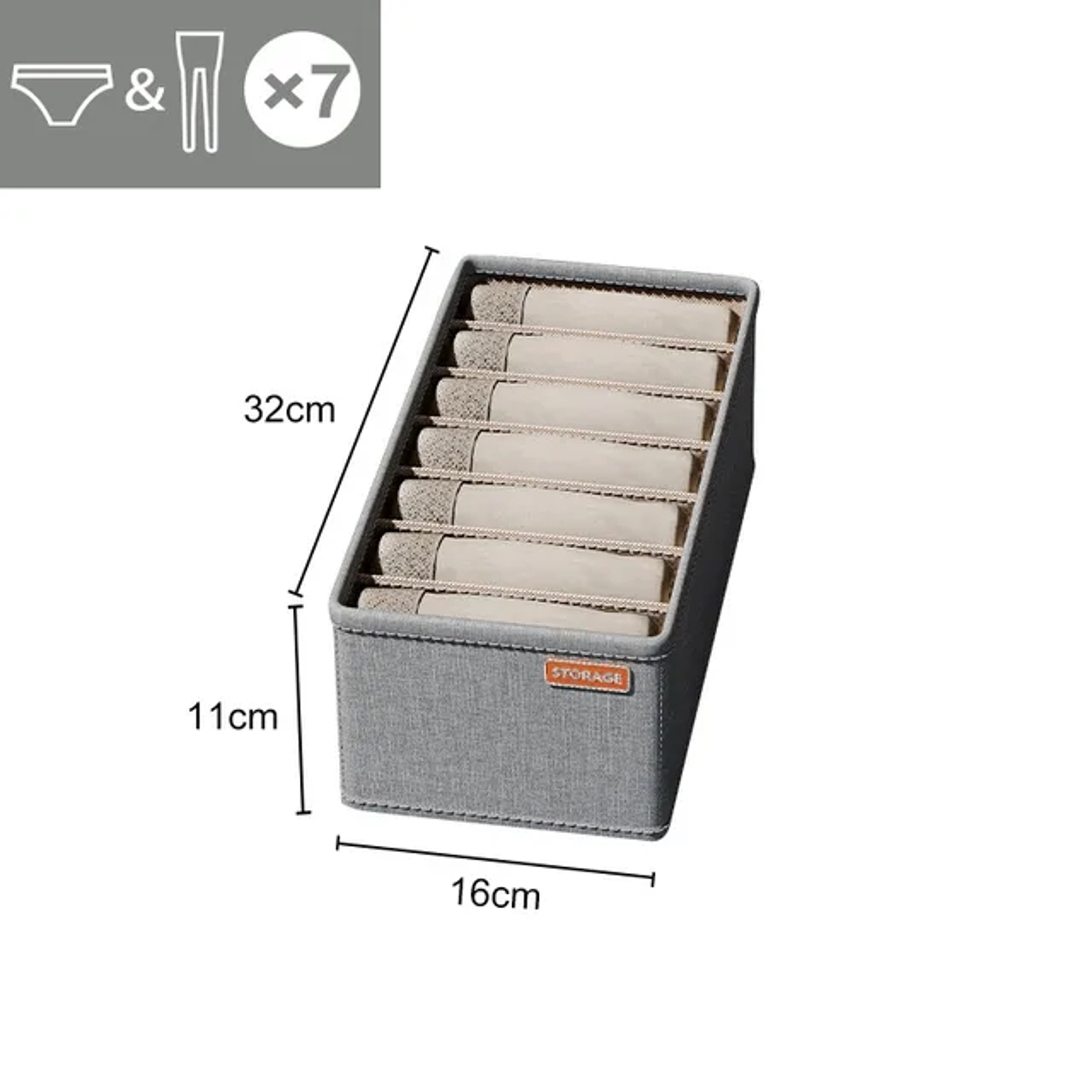 Foldable Underwear Drawer Organizer For Socks Bras Clothing And Wardrobe Storage 10