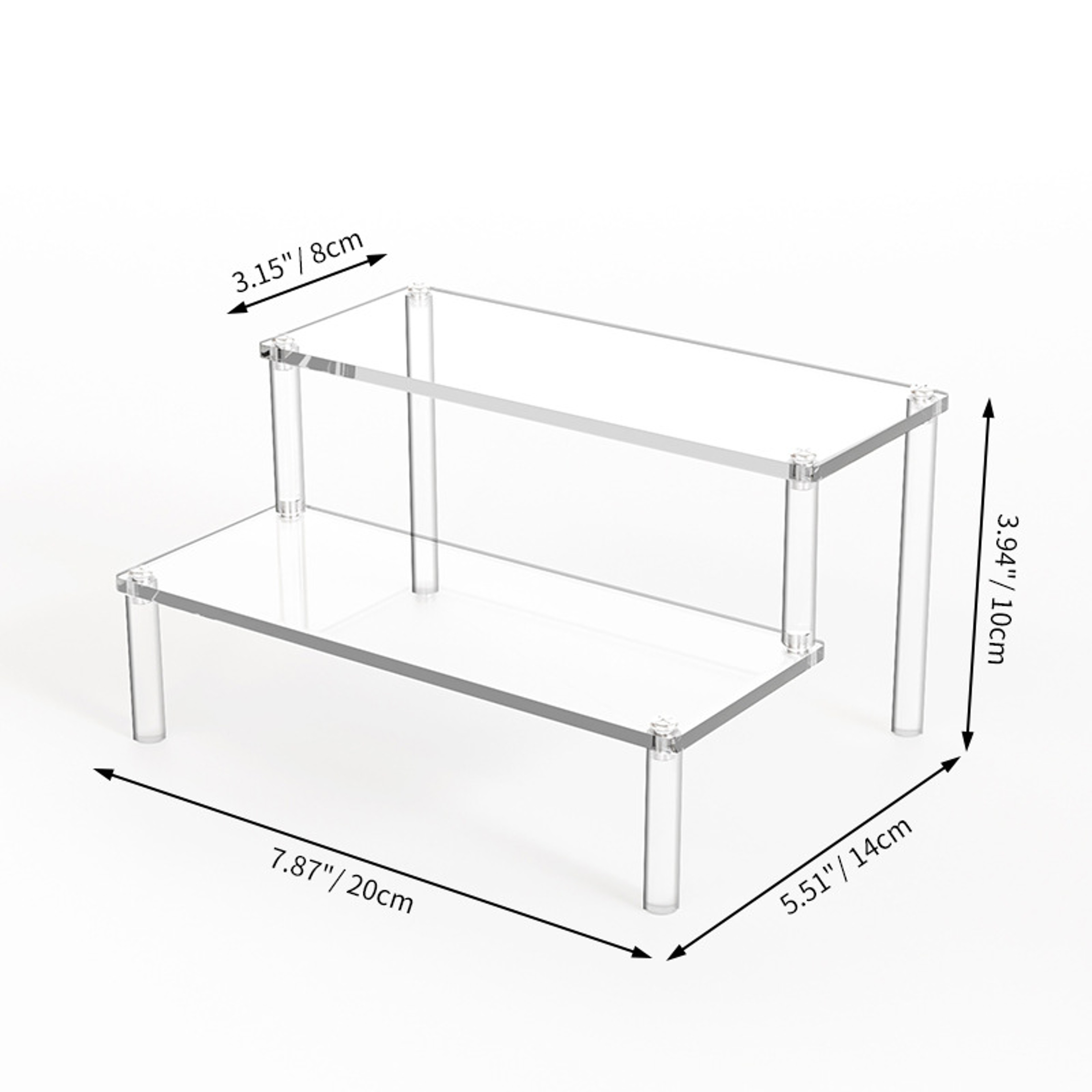 Clear Acrylic Display Stand Tiered Display Riser for Perfume Cupcakes Dolls and Collectibles – view 8