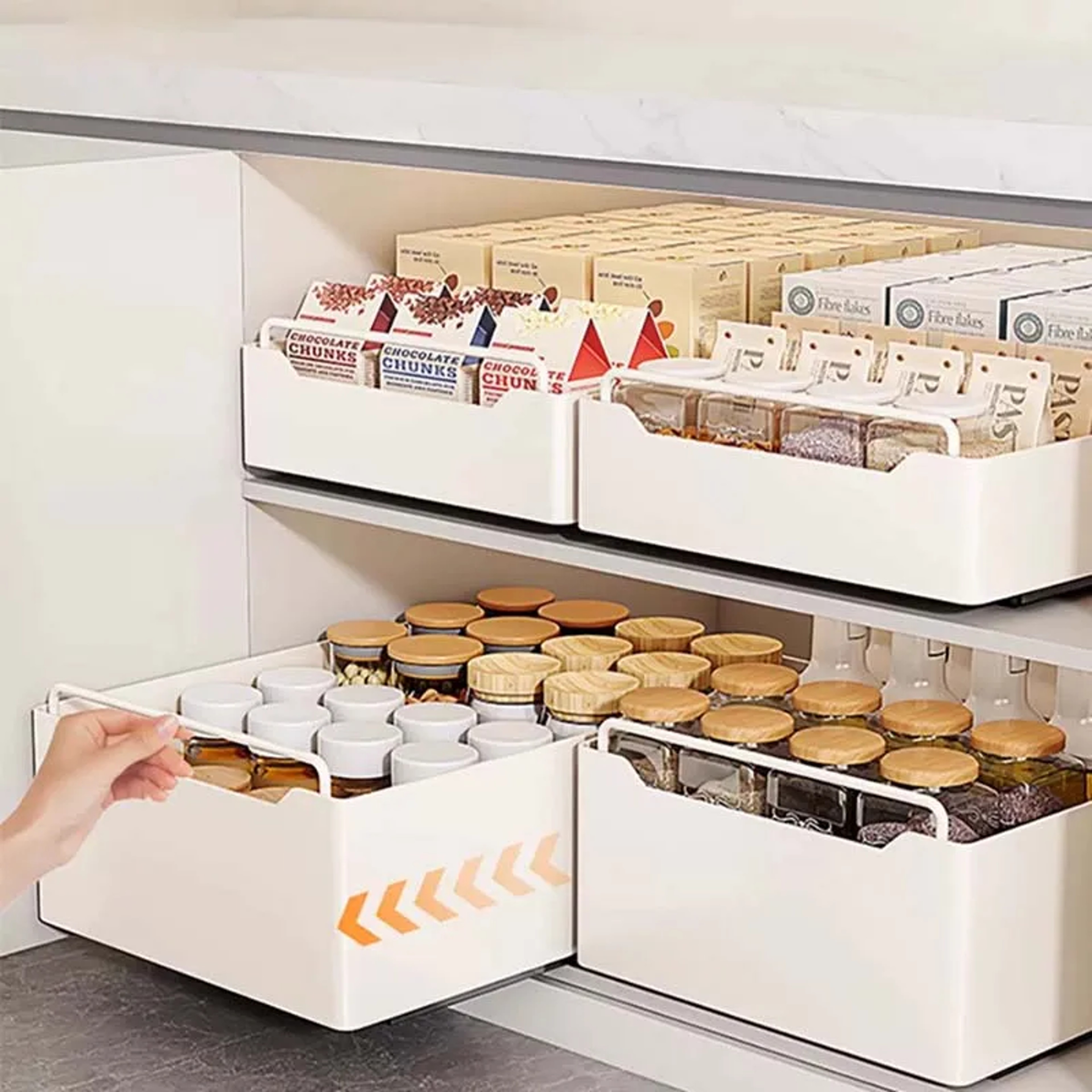 Pull Out Cabinet Organizer No Drill Slide Out Kitchen Storage Rack 3