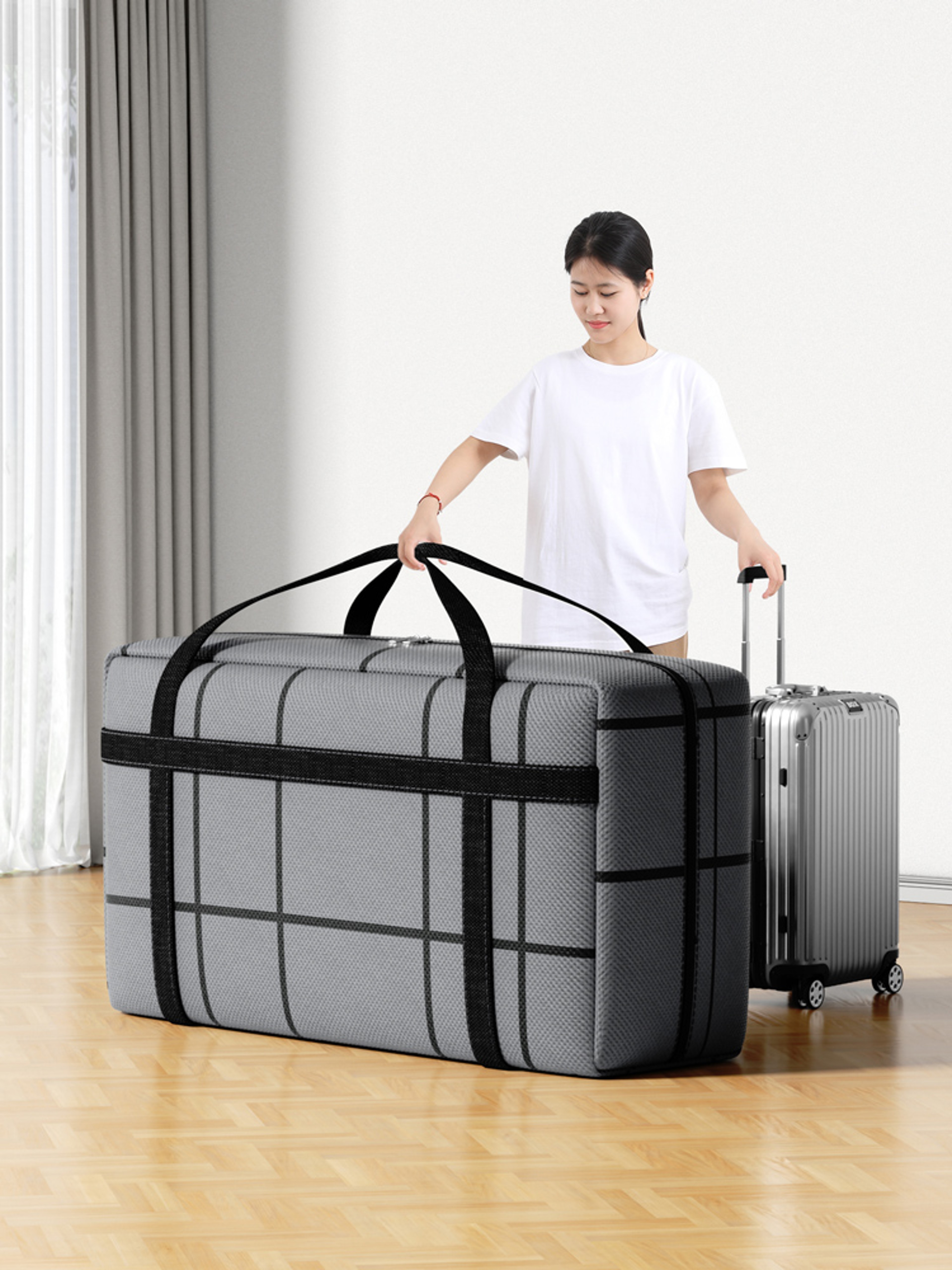 Large Capacity Moving Bag Foldable Duffel Storage Bag for Clothes and Home Organization – view 2