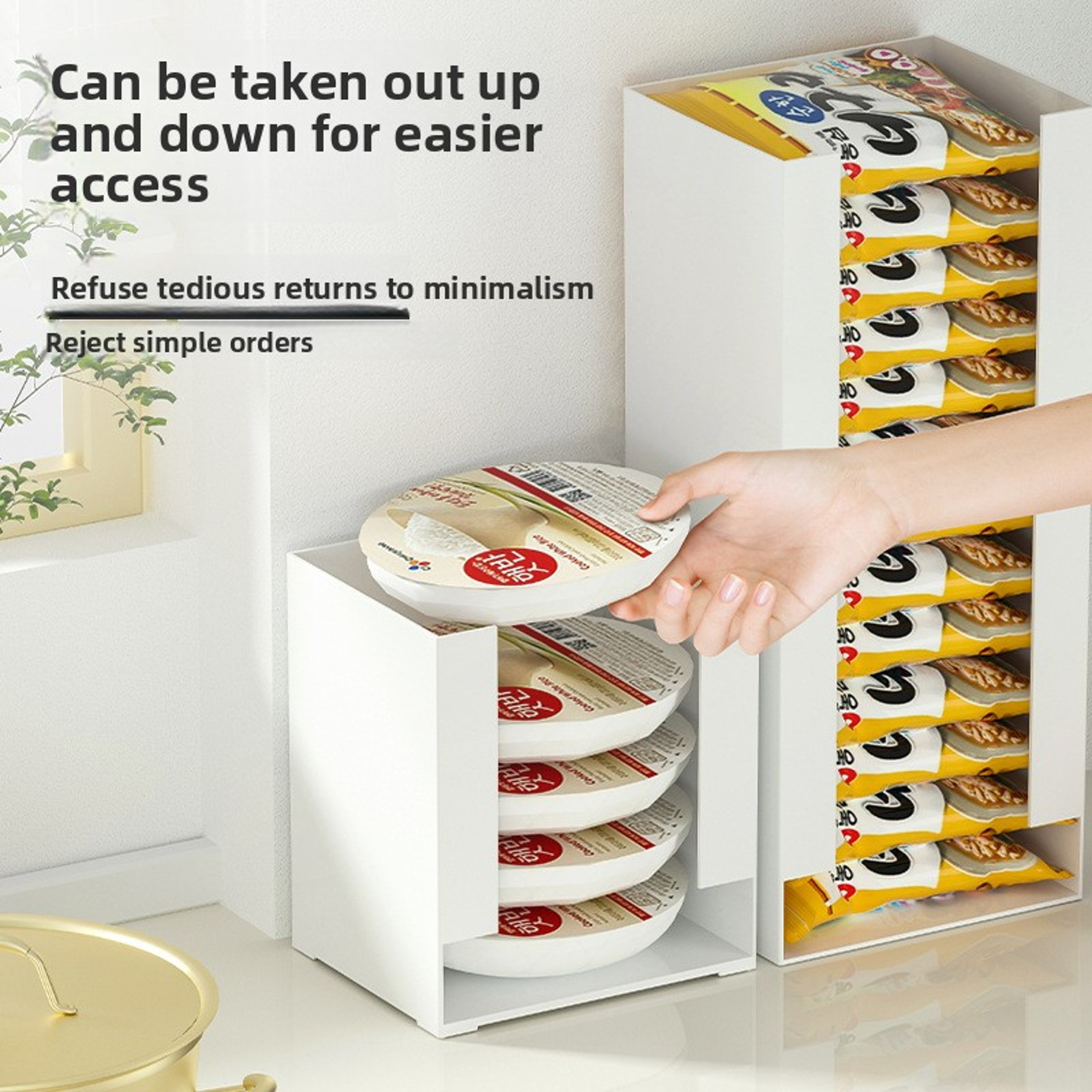 Instant Noodle Storage Box Kitchen Countertop Organizer For Snacks Masks And Pantry Essentials 2