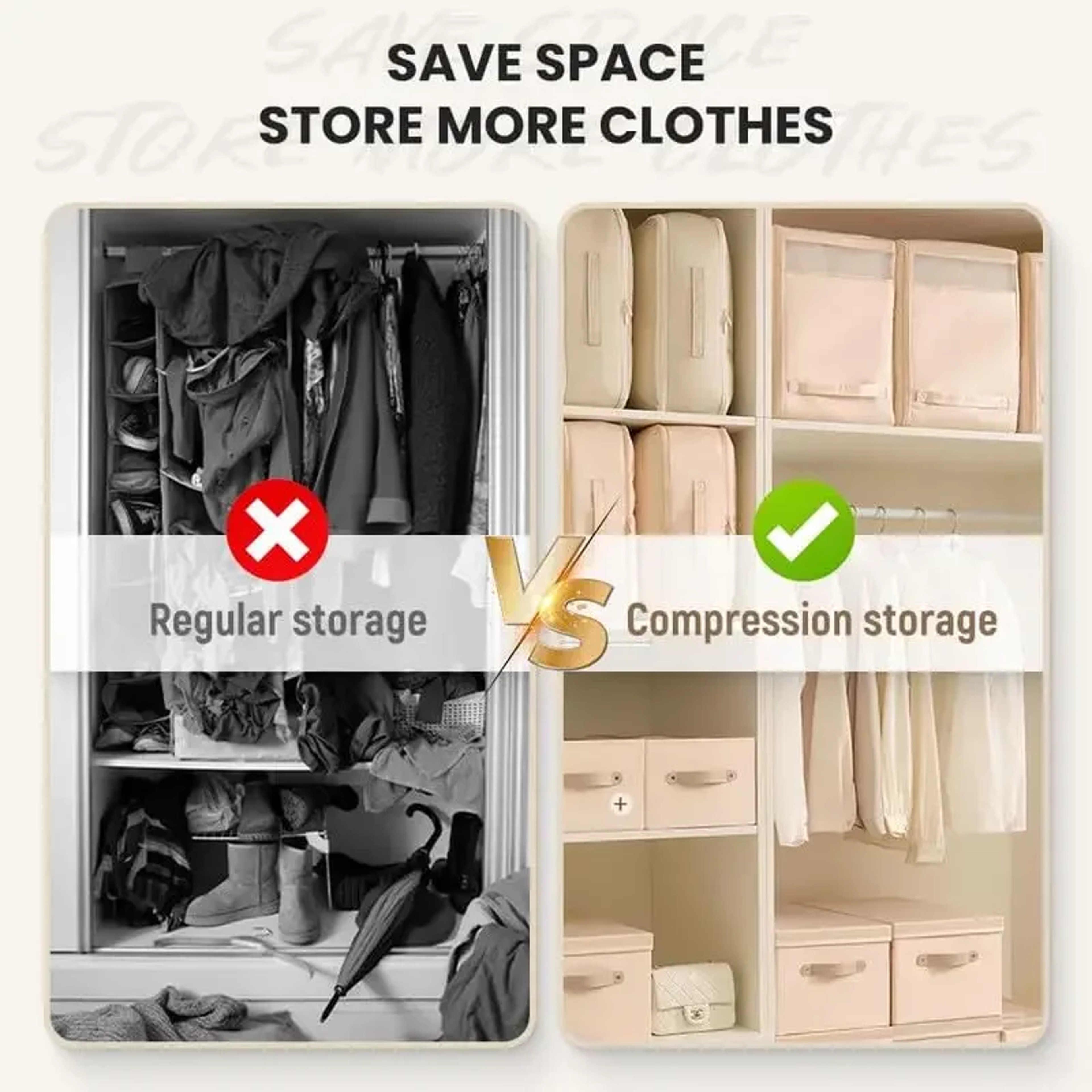 Self Compression Duvet Storage Bag Large Capacity Space Saving Moving Organizer – view 4