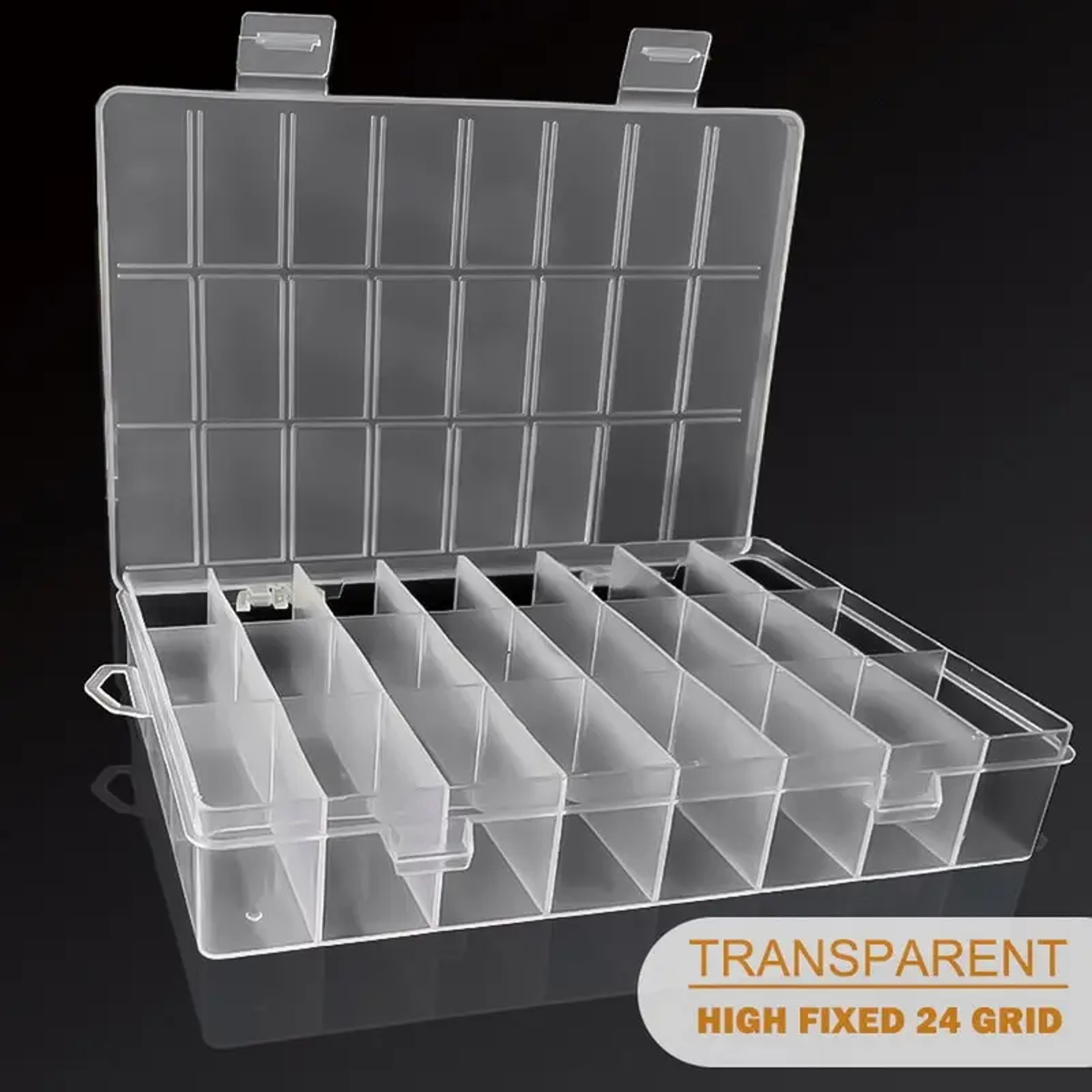 24 Compartment Storage Box Clear Jewelry Bead and Small Parts Organizer – view 13