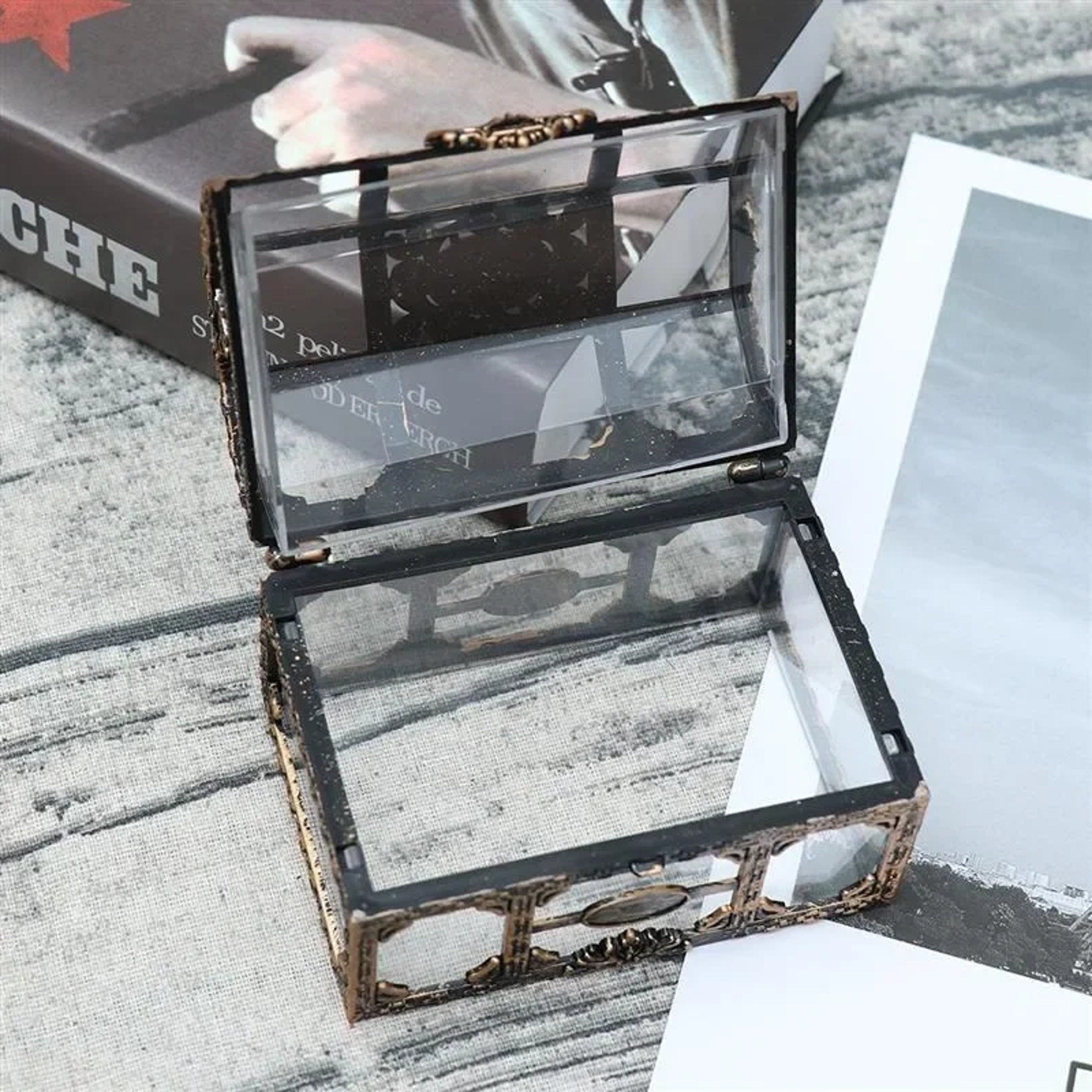 Transparent Pirate Treasure Box Jewelry Keepsake Storage Organizer 4