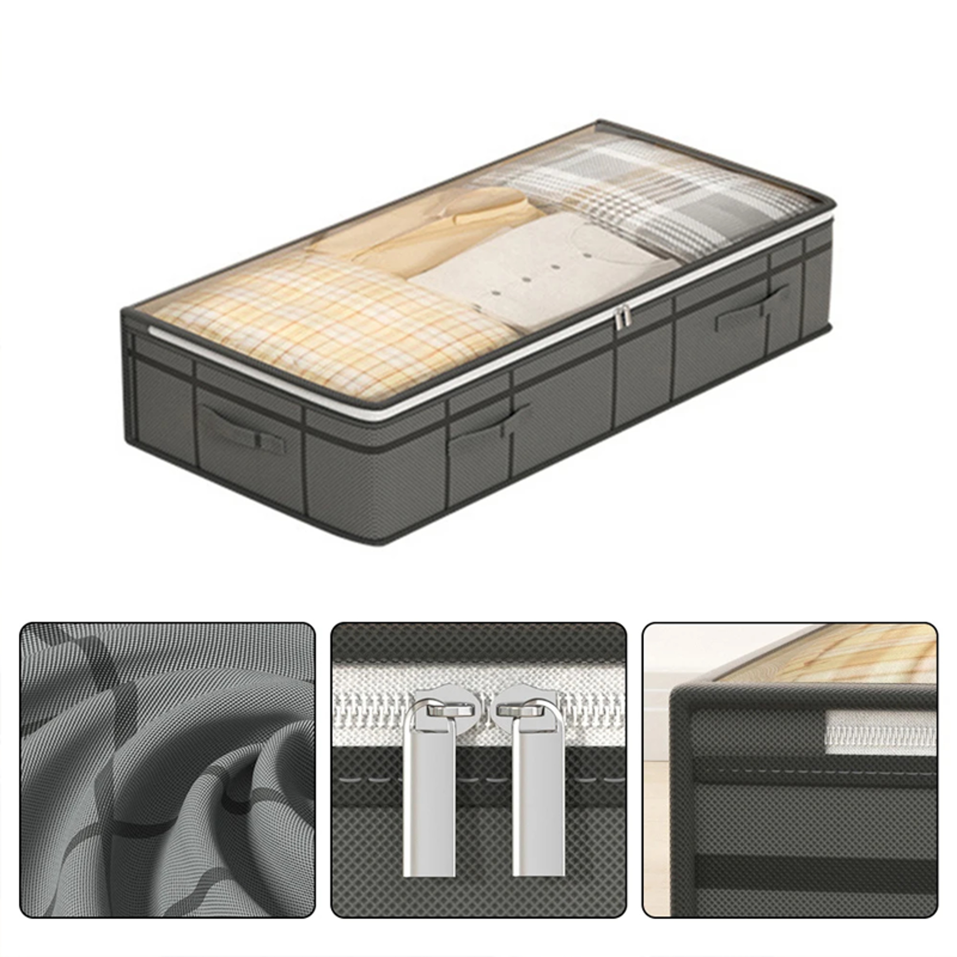 Foldable Under Bed Storage Bag Large Capacity Clothes And Blanket Organizer 0