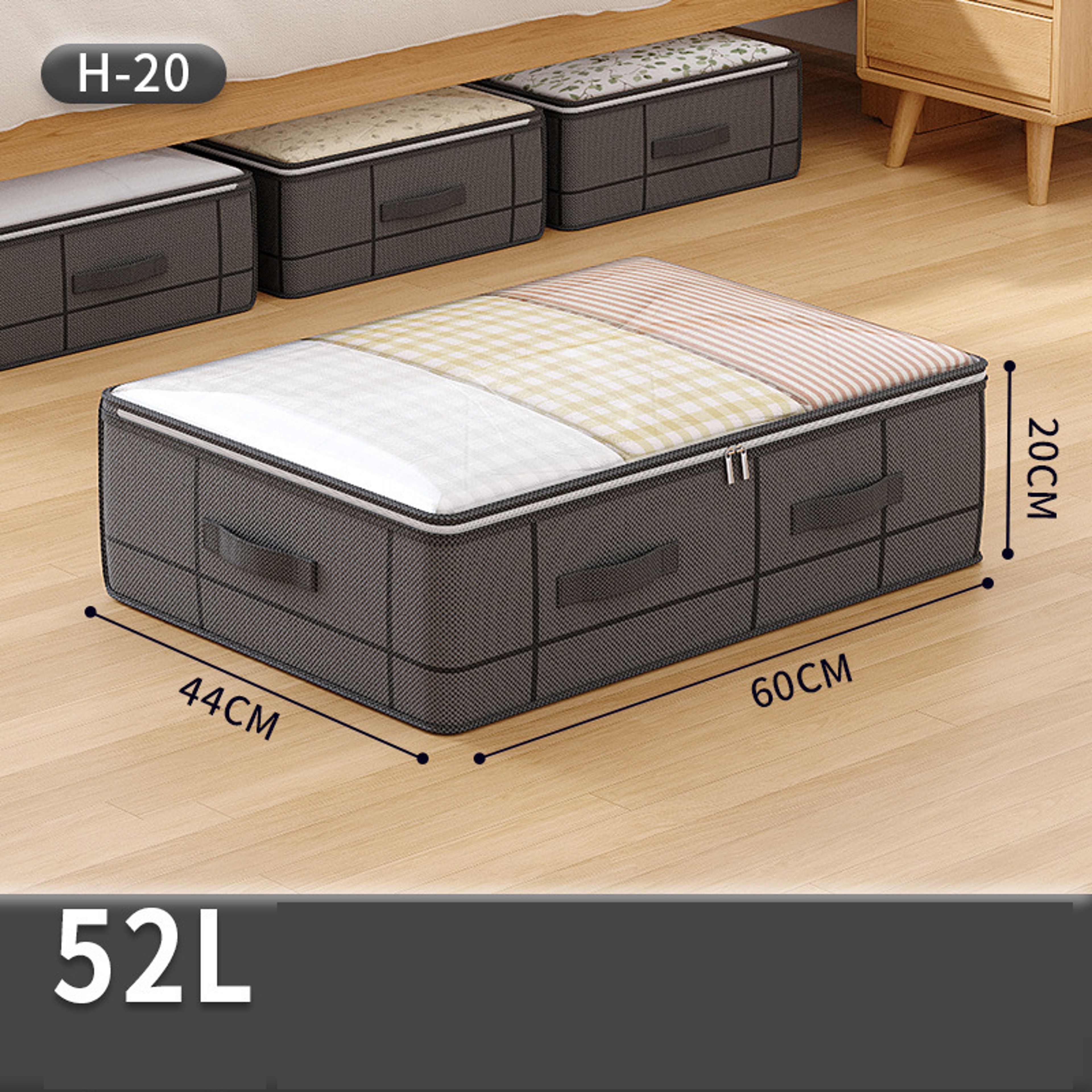 Foldable Under Bed Storage Bag Large Capacity Clothes And Blanket Organizer 7