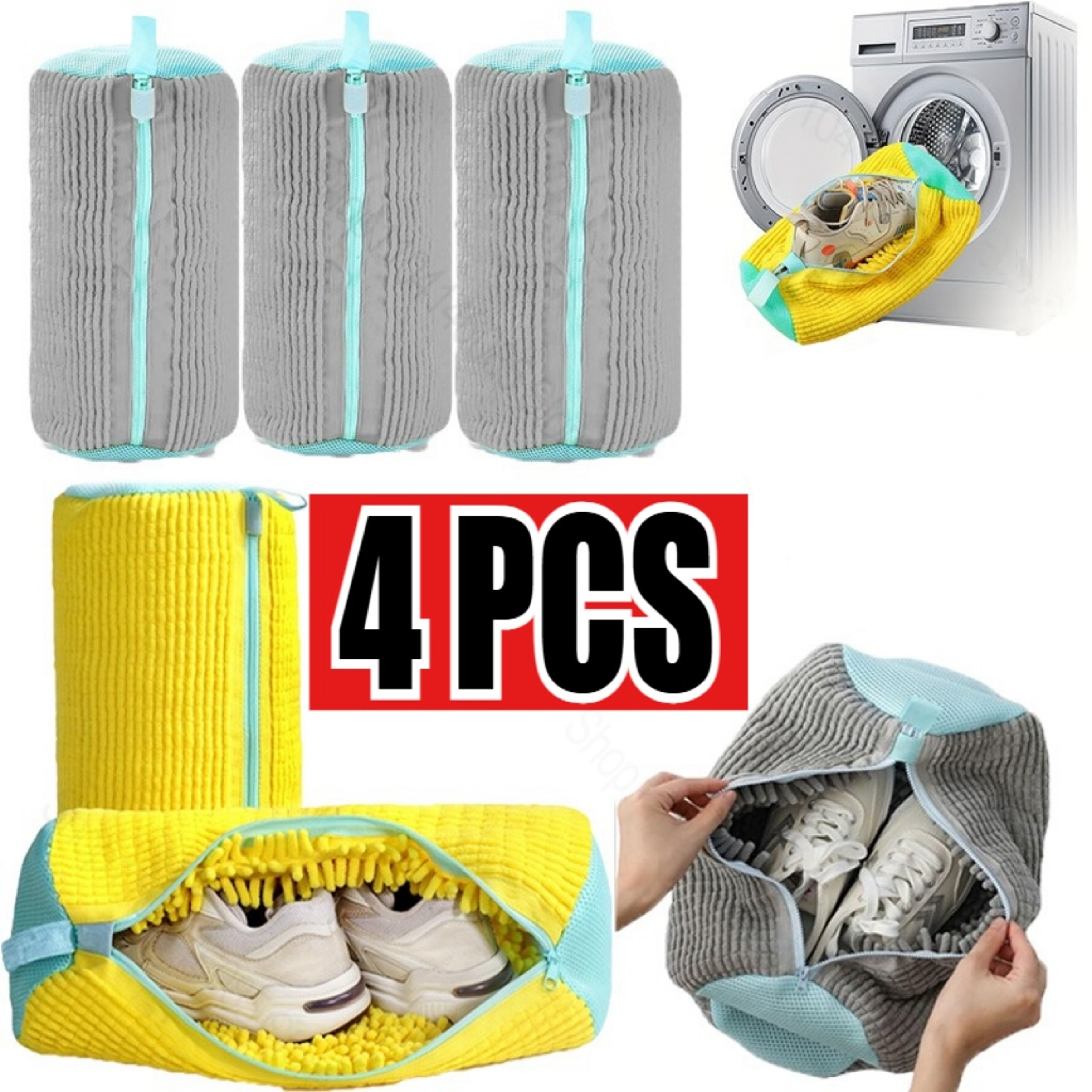 Shoe Wash Bag Sneaker Laundry Bag With Soft Fluff Lining And Zipper 1