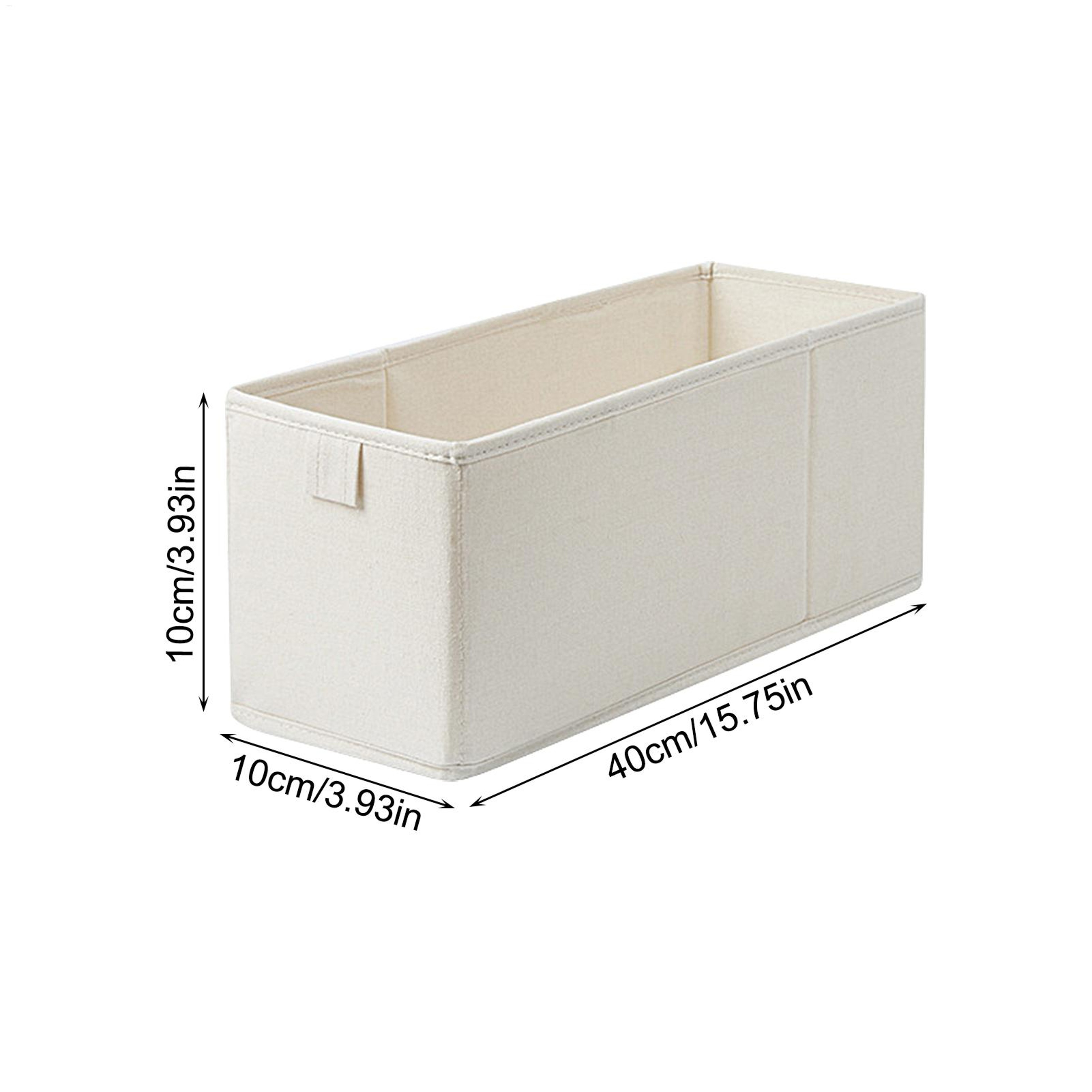 Narrow Drawer Organizer Foldable Fabric Storage Bin For Socks Underwear And Accessories 5