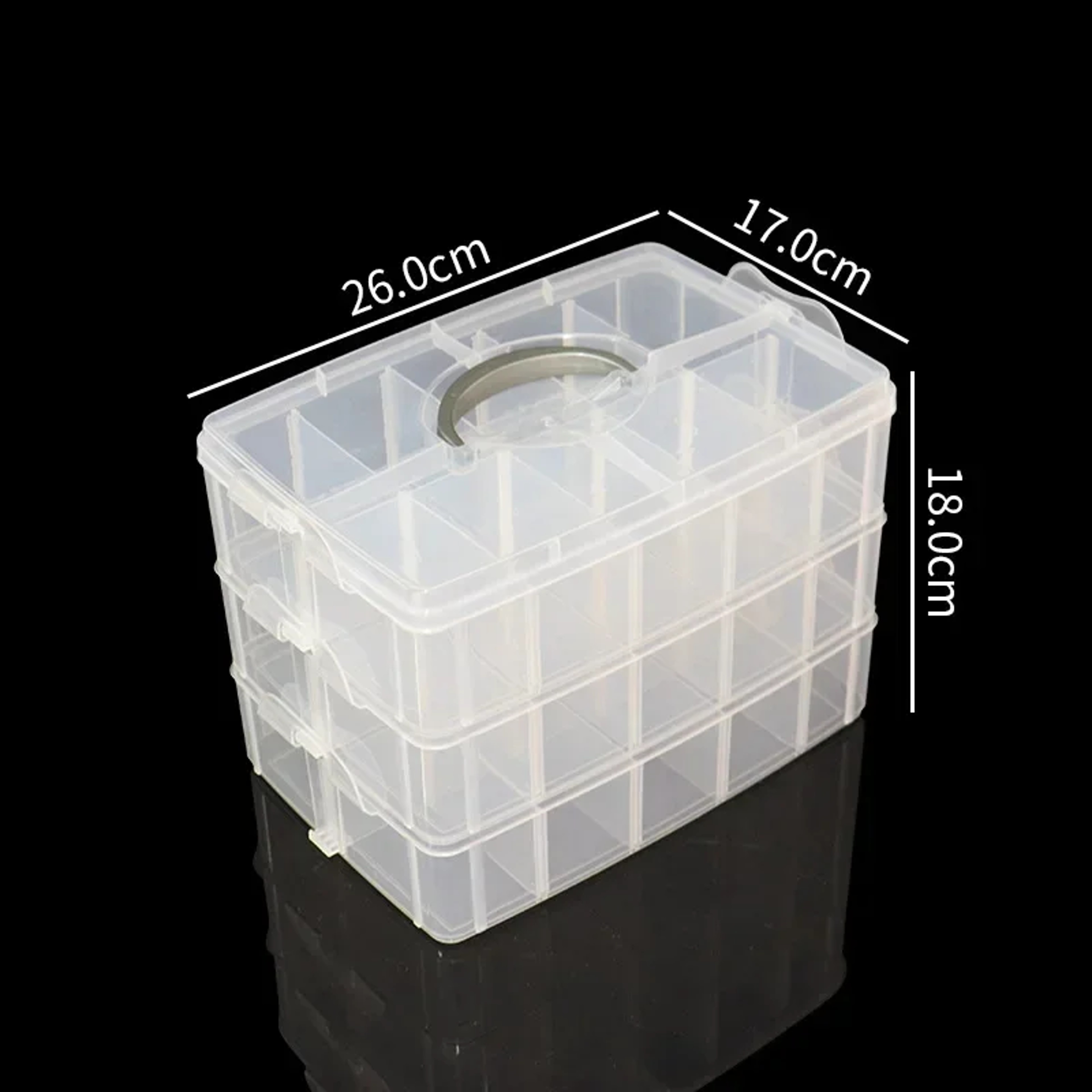 3 Tier Stackable Storage Box Adjustable Compartment Organizer For Jewelry Toys And Crafts 7