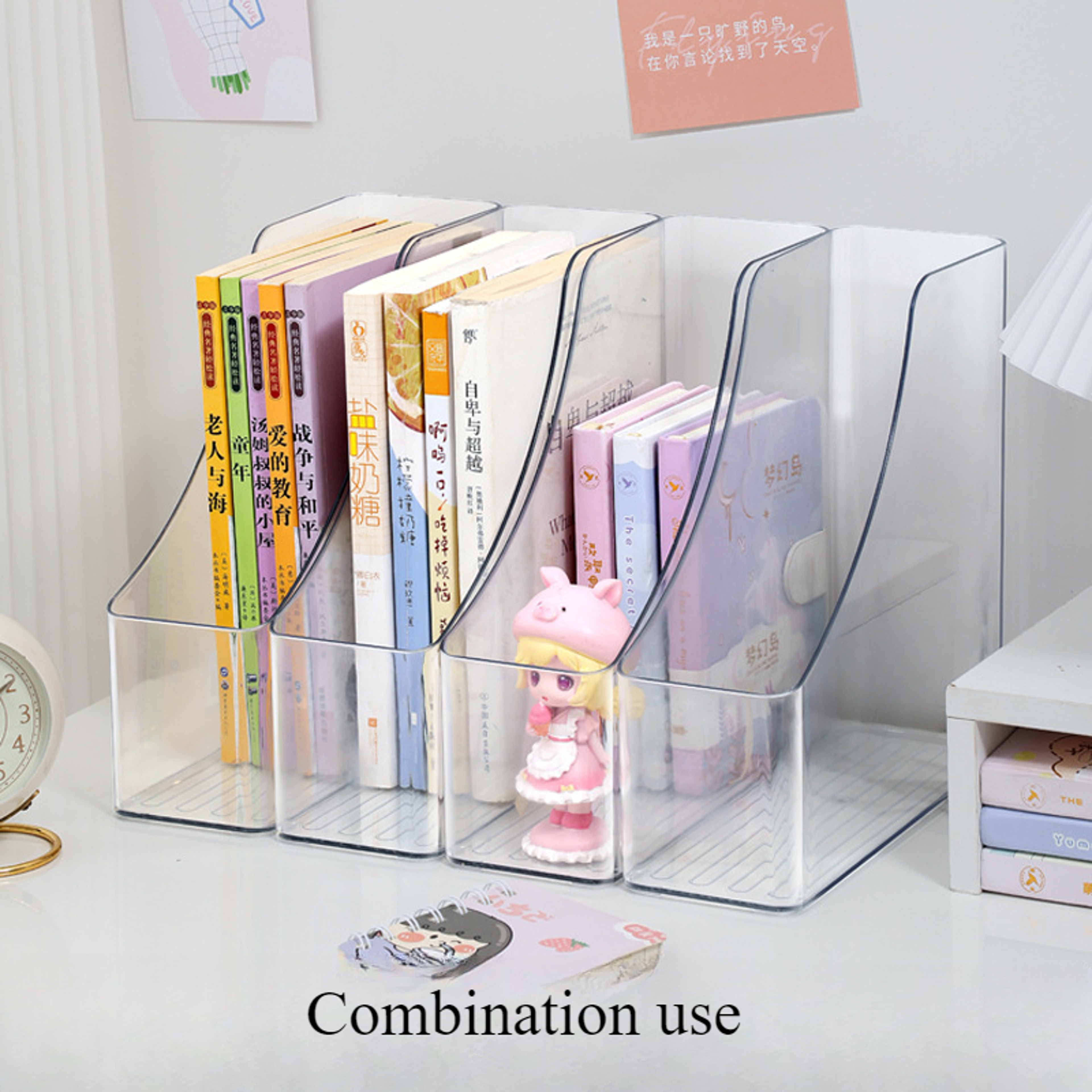 Clear A4 Vertical File Organizer PET Desktop Document Holder 1