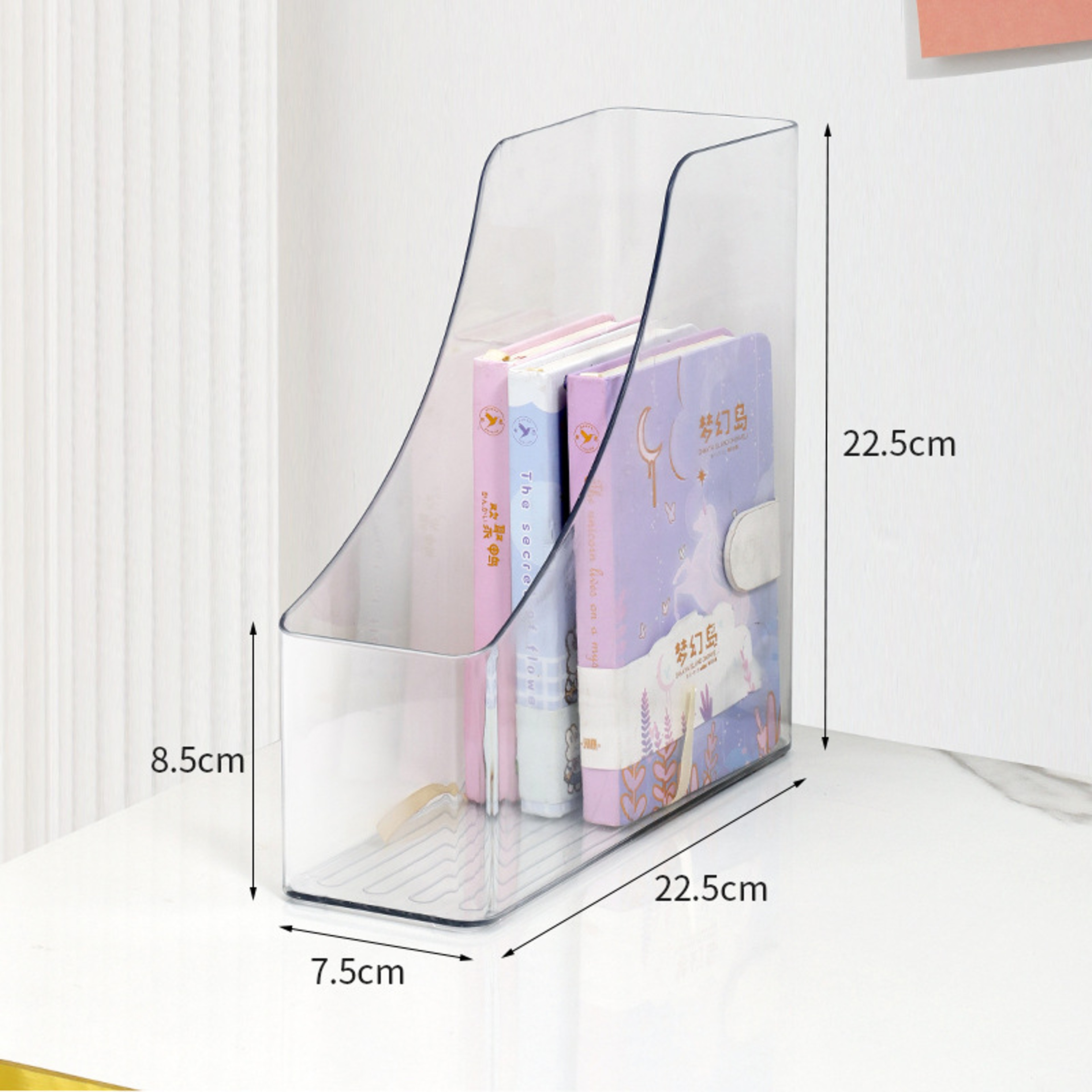 Clear A4 Vertical File Organizer PET Desktop Document Holder 6