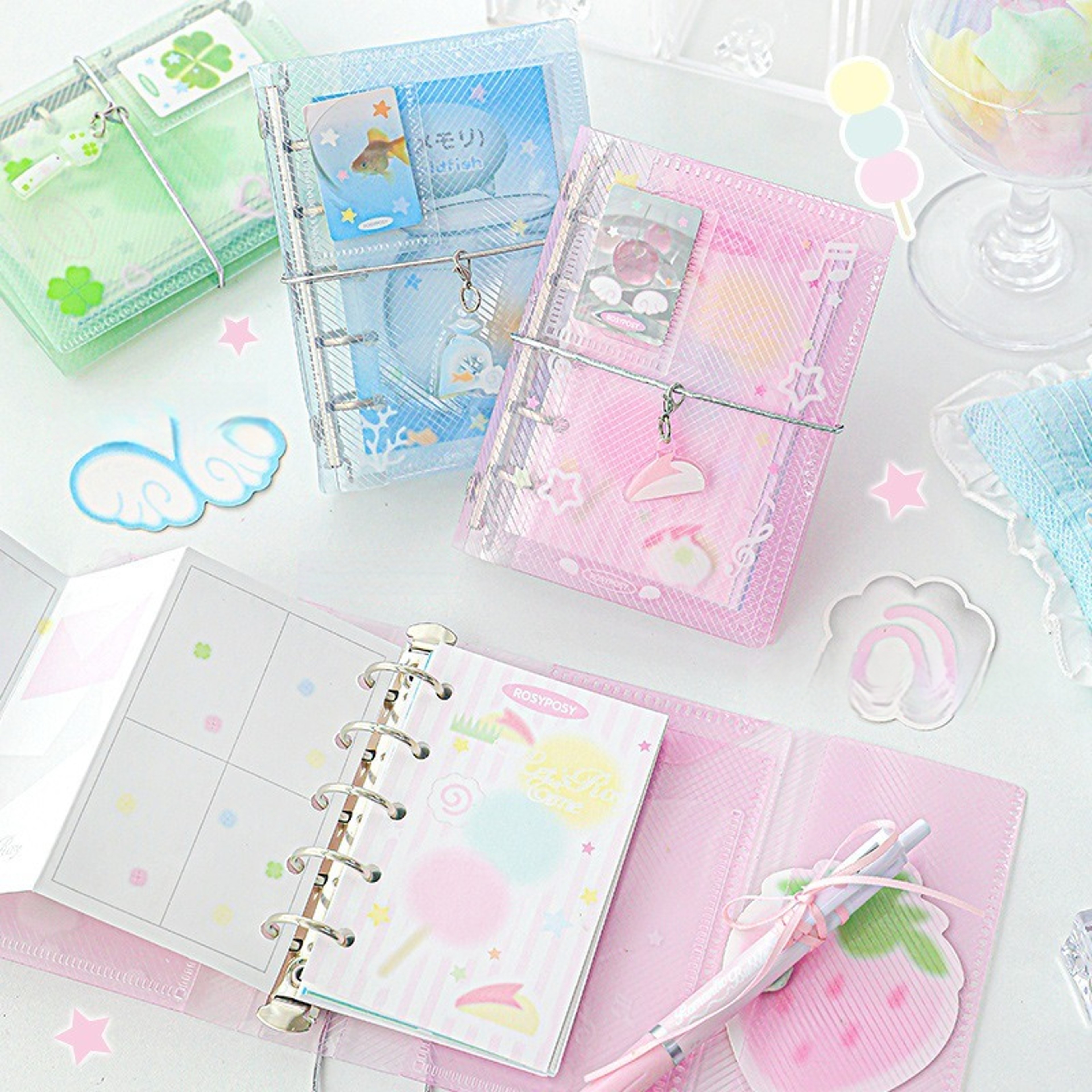 Mini Portable Loose Leaf Notebook With Three Fold Storage 3