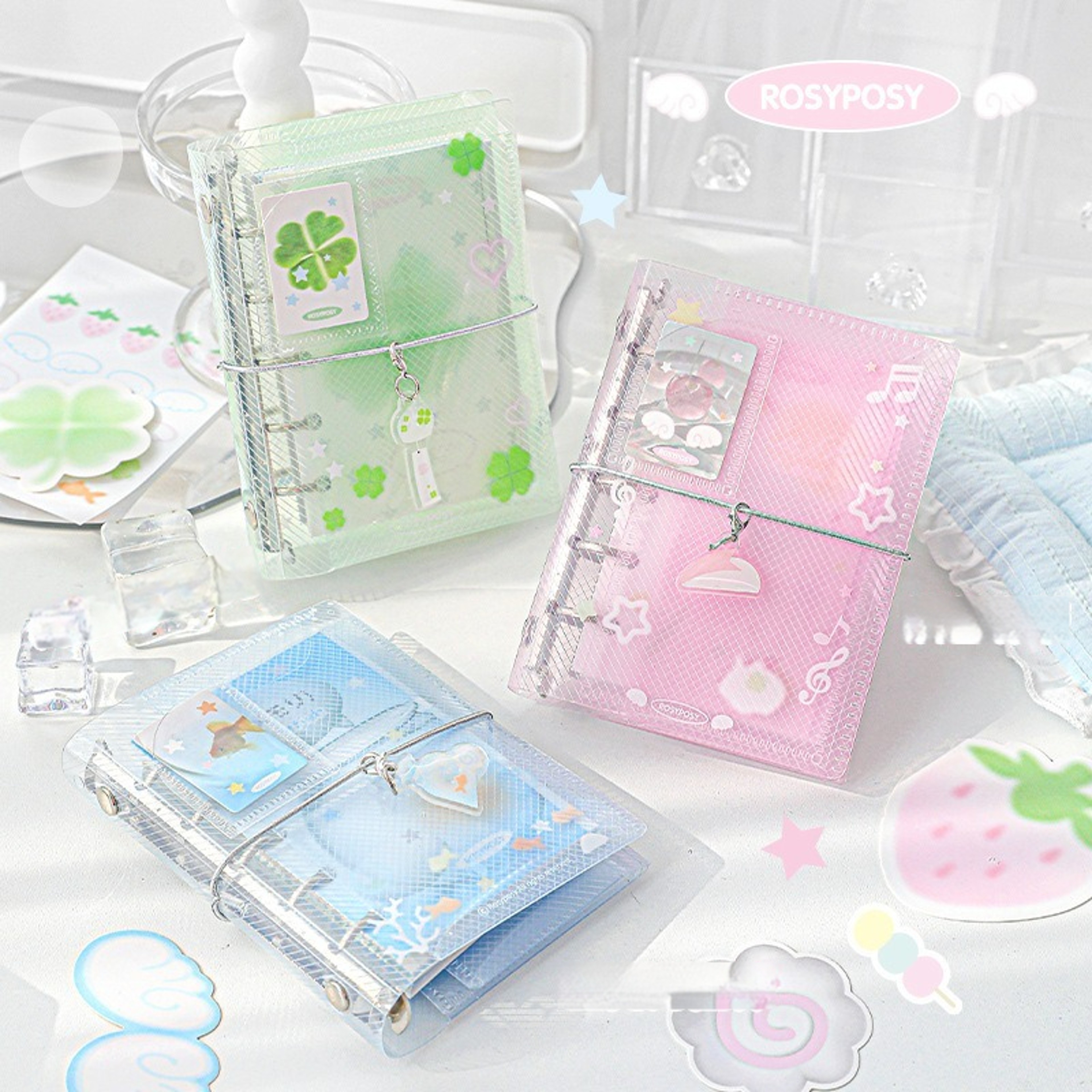 Mini Portable Loose Leaf Notebook With Three Fold Storage 5