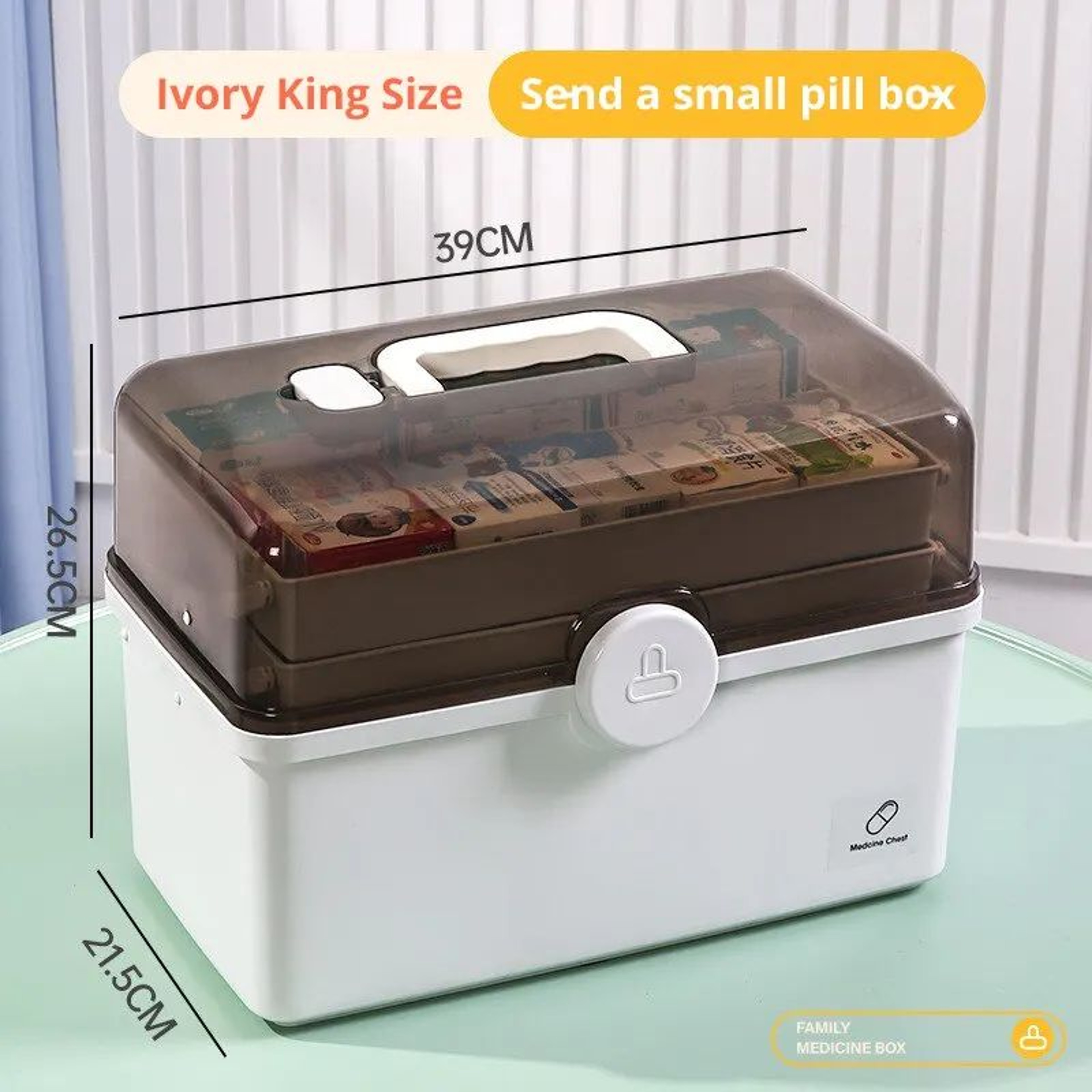 Large Capacity Medicine Storage Box With 3 Layer First Aid Organizer 6
