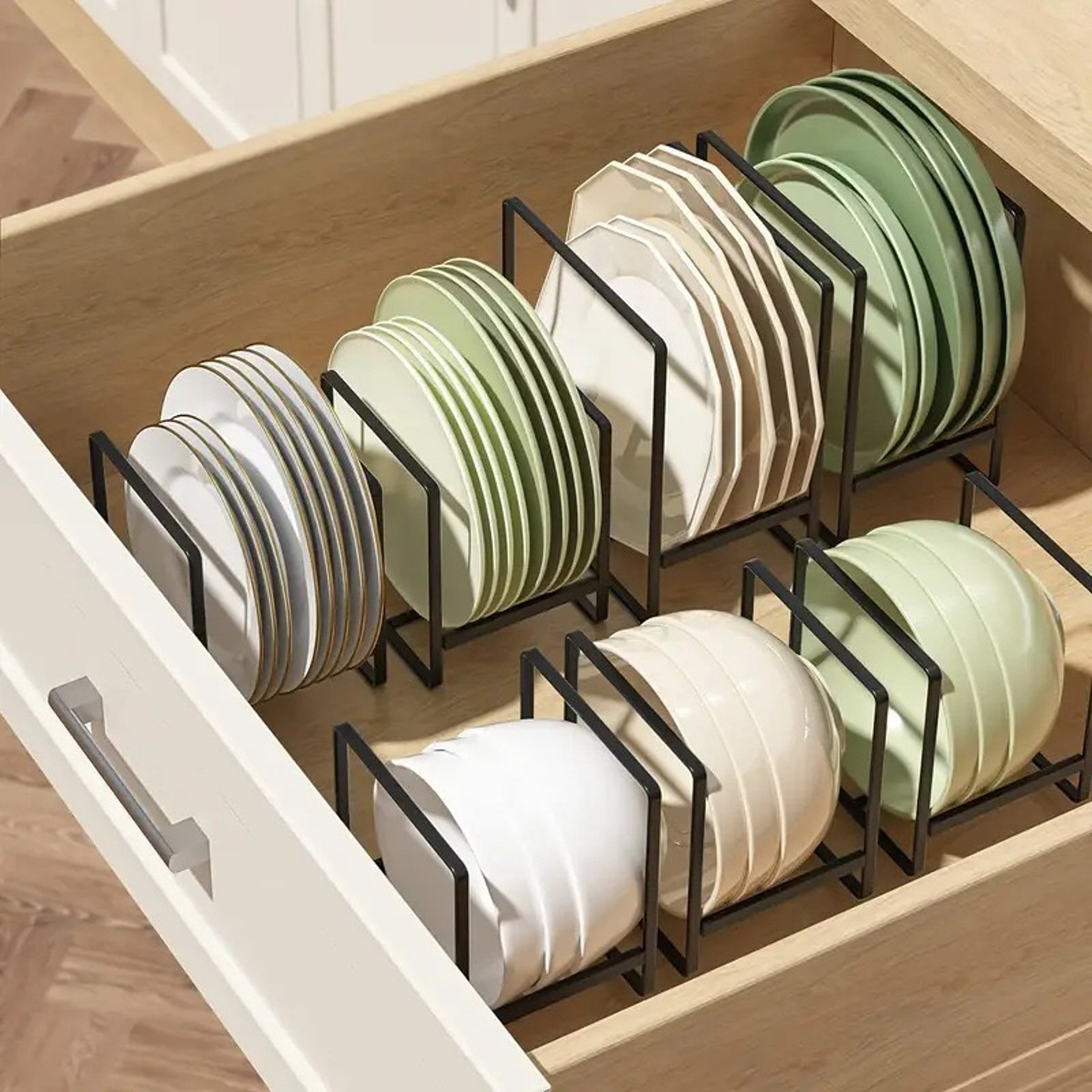 Space Saving Iron Dish Rack Countertop Plate Organizer for Kitchen Cabinets – view 5
