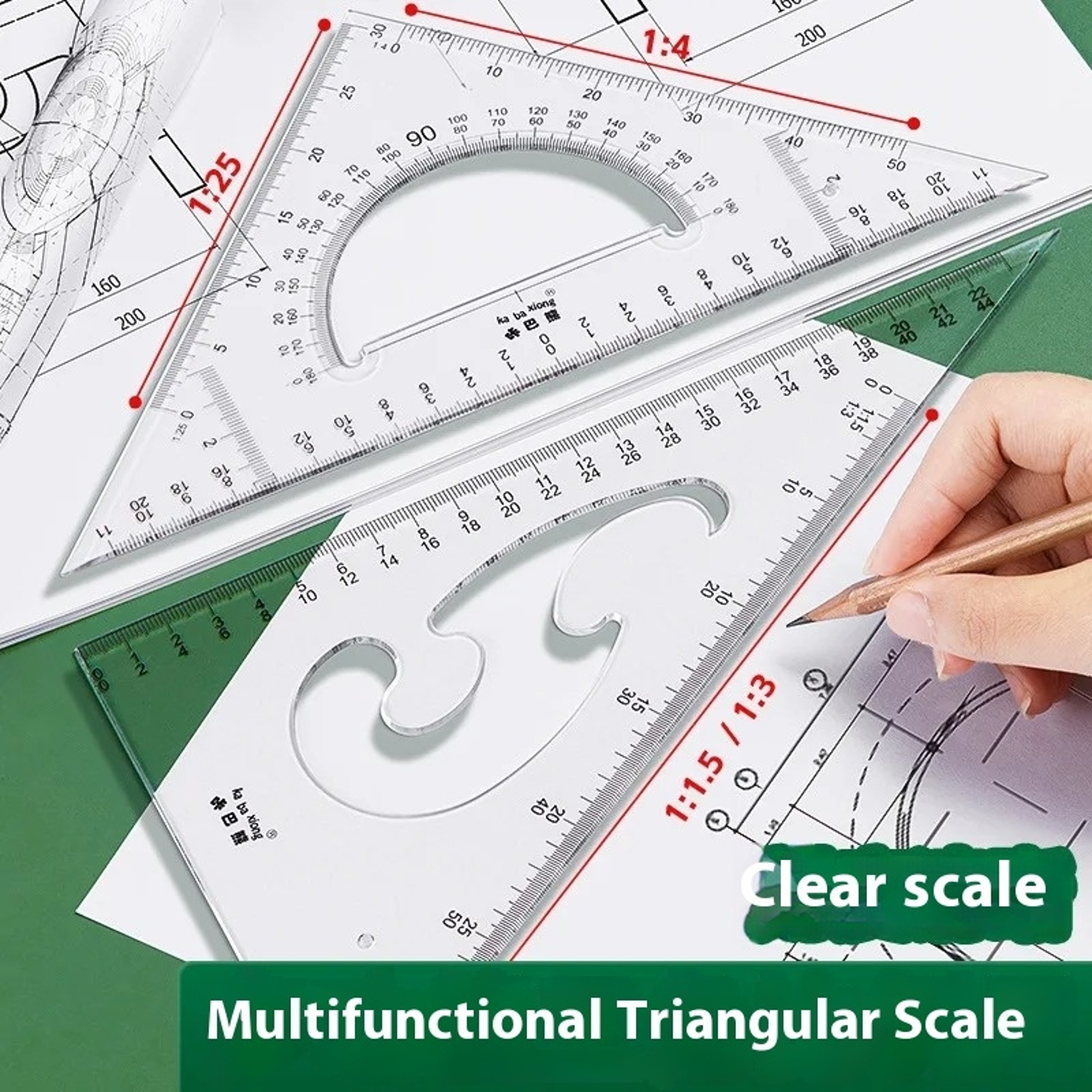 Professional Geometry Set Engineering Drawing Tools For Students And Drafting 2