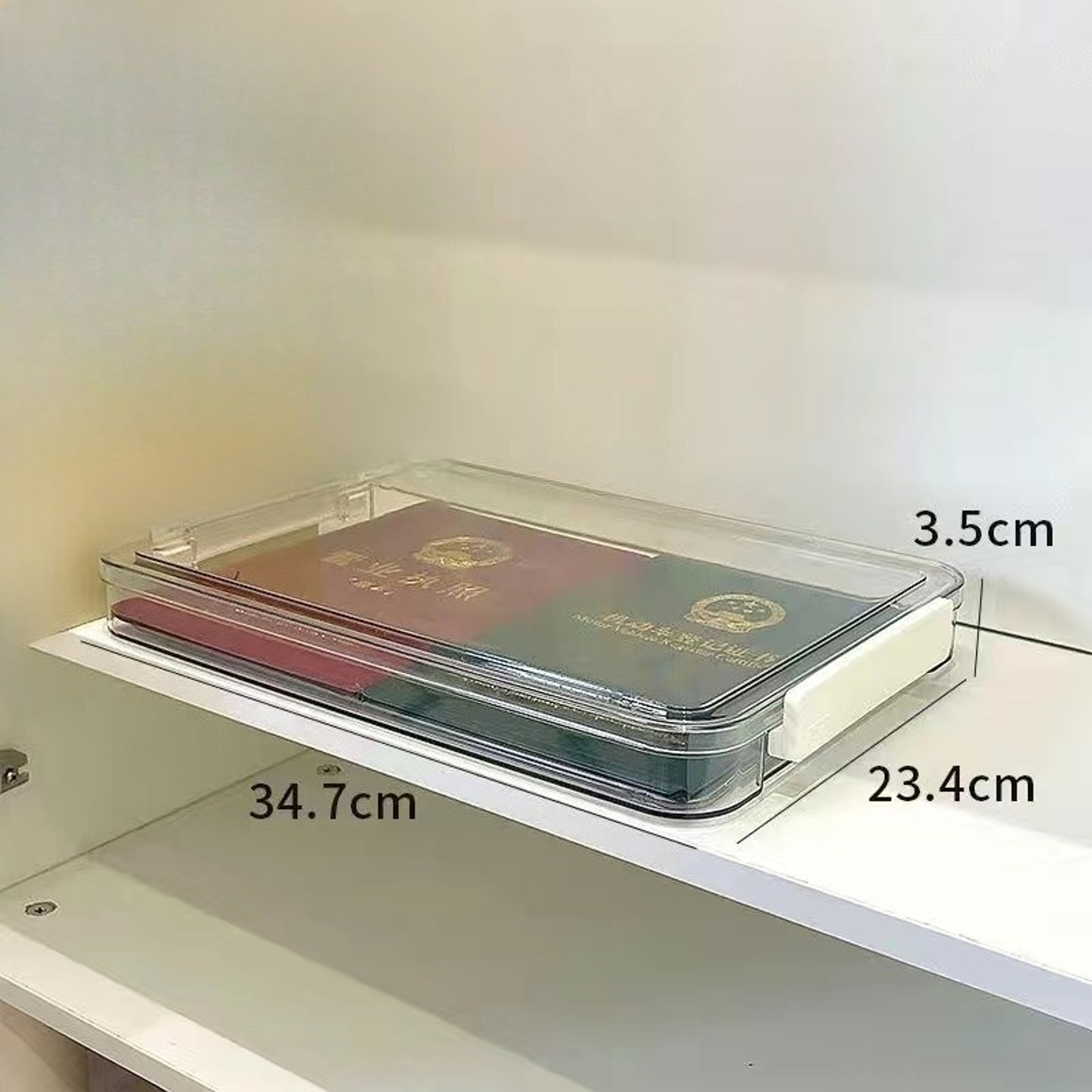 Clear A4 File Organizer Transparent Desktop Document Storage Box 6