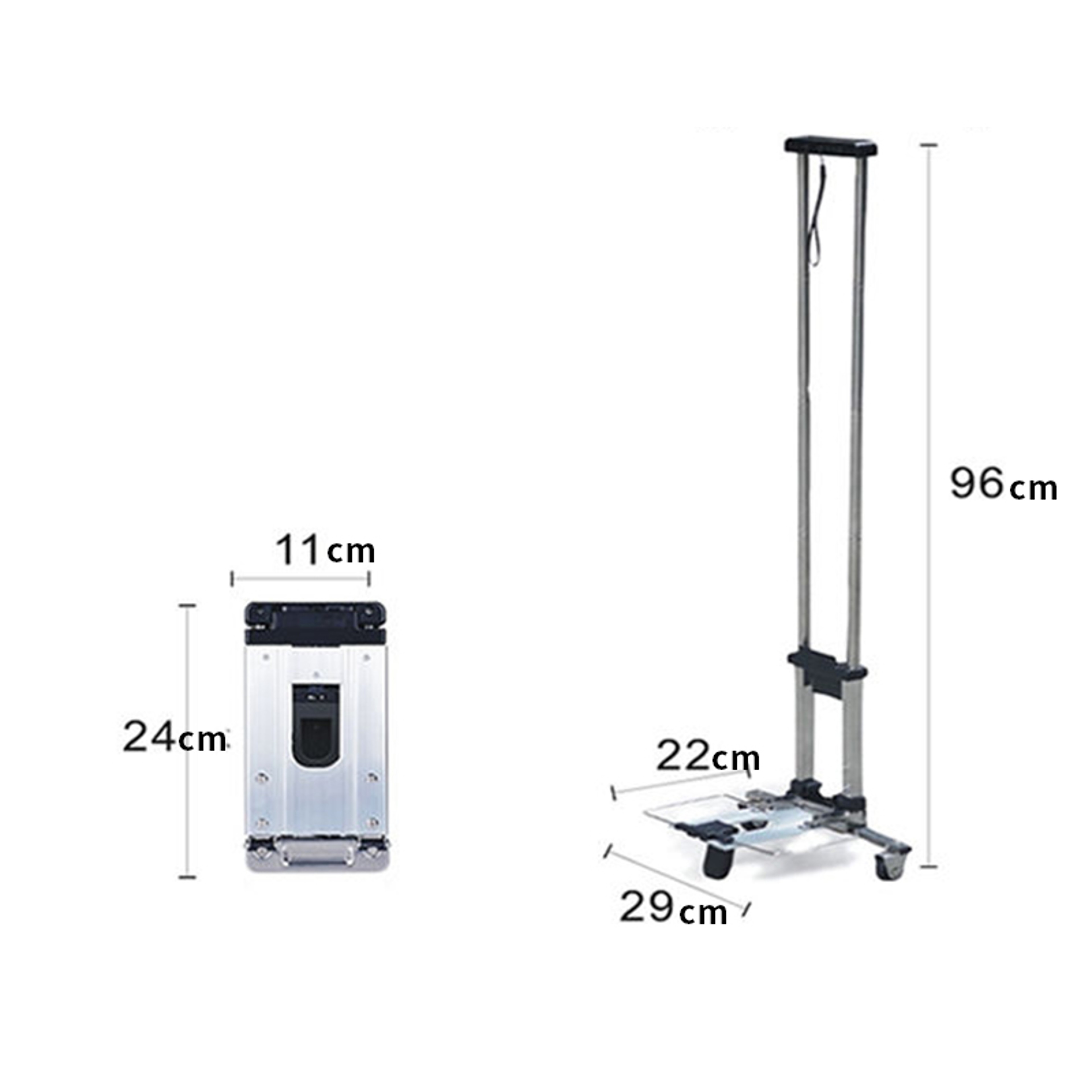 Portable Folding Shopping Trolley Compact 25kg Travel Cart With Elastic Ropes 2