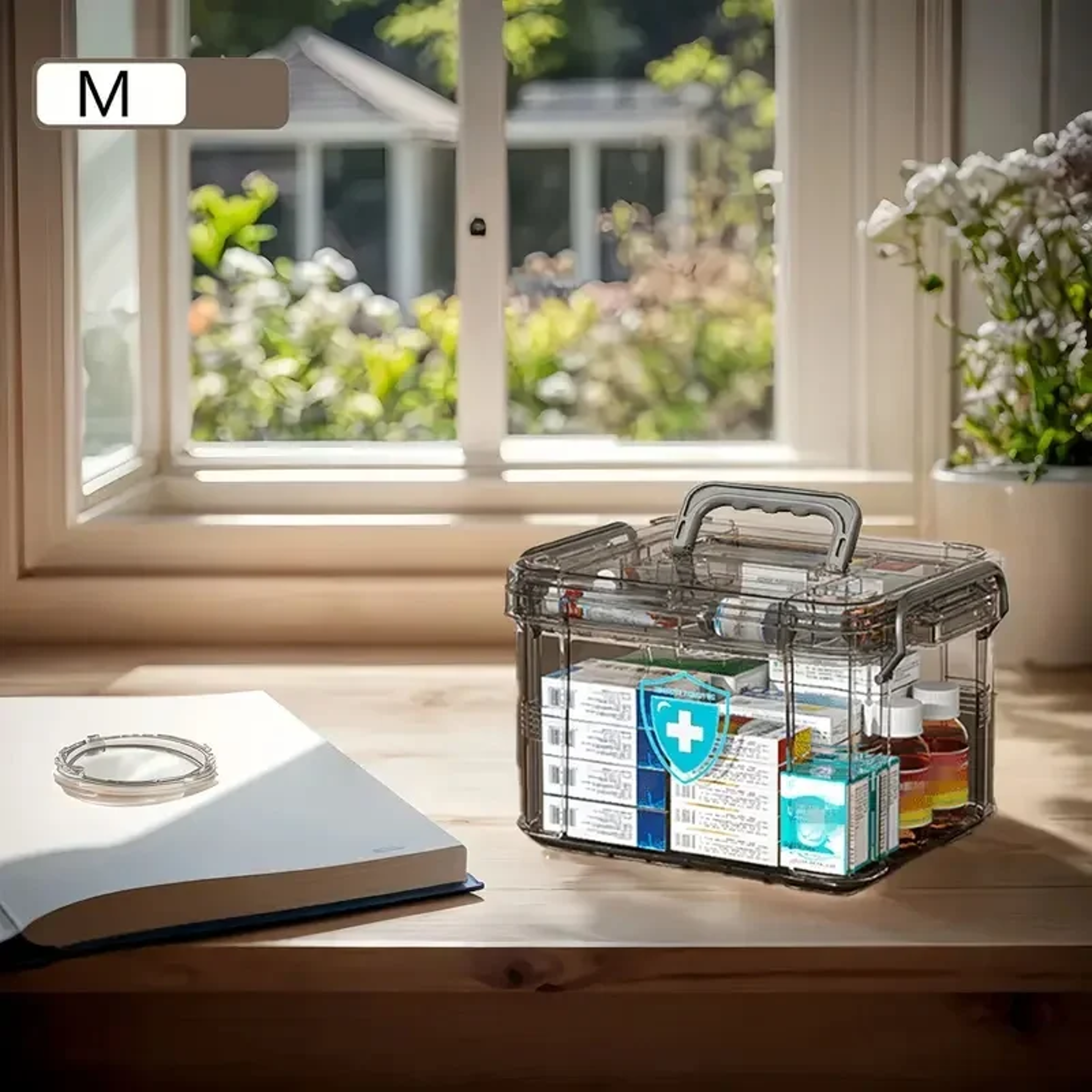Transparent First Aid Storage Box Double Layer Medicine Organizer – view 6