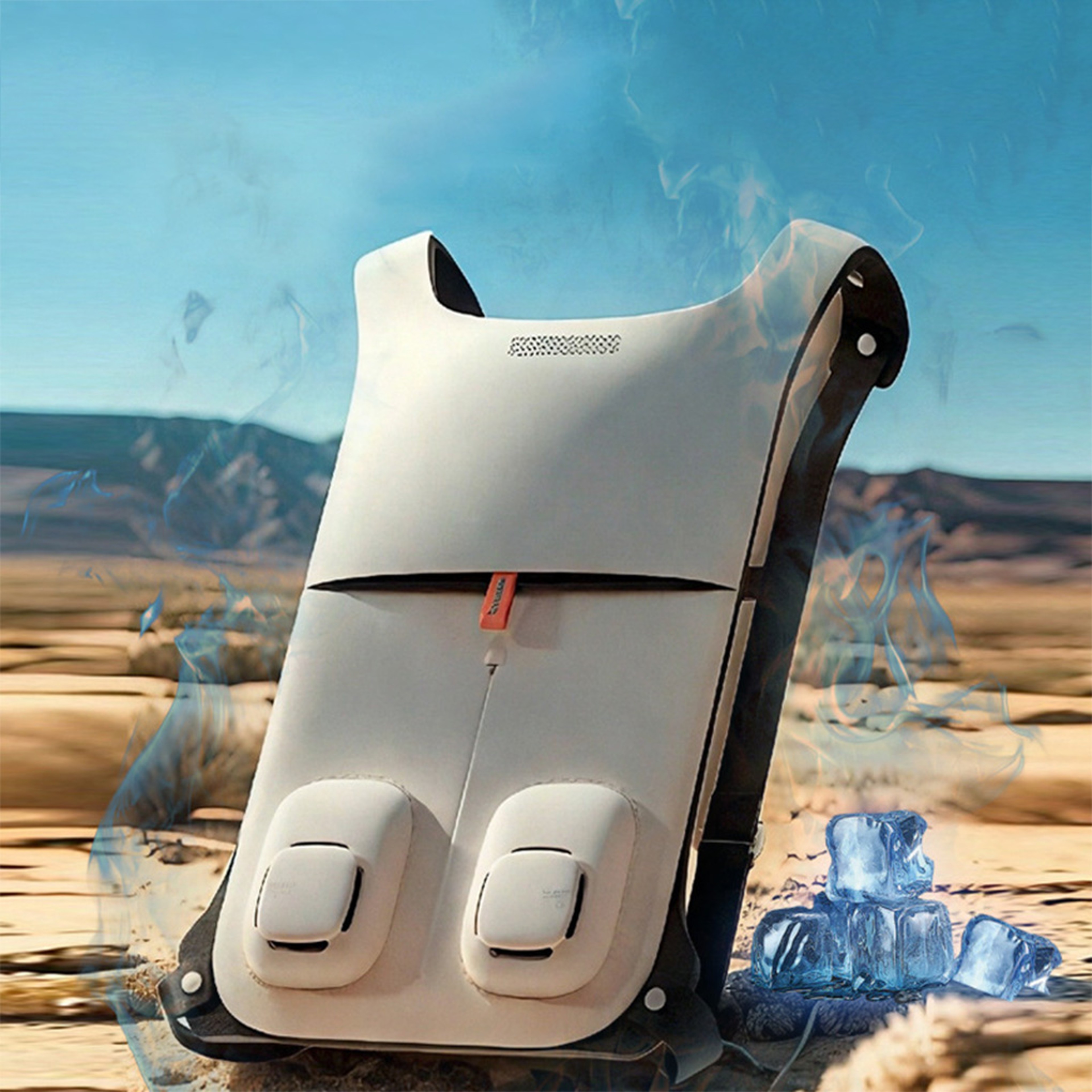 Semiconductor Cooling Vest With Dual Fans For Outdoor Work And Summer Heat 1