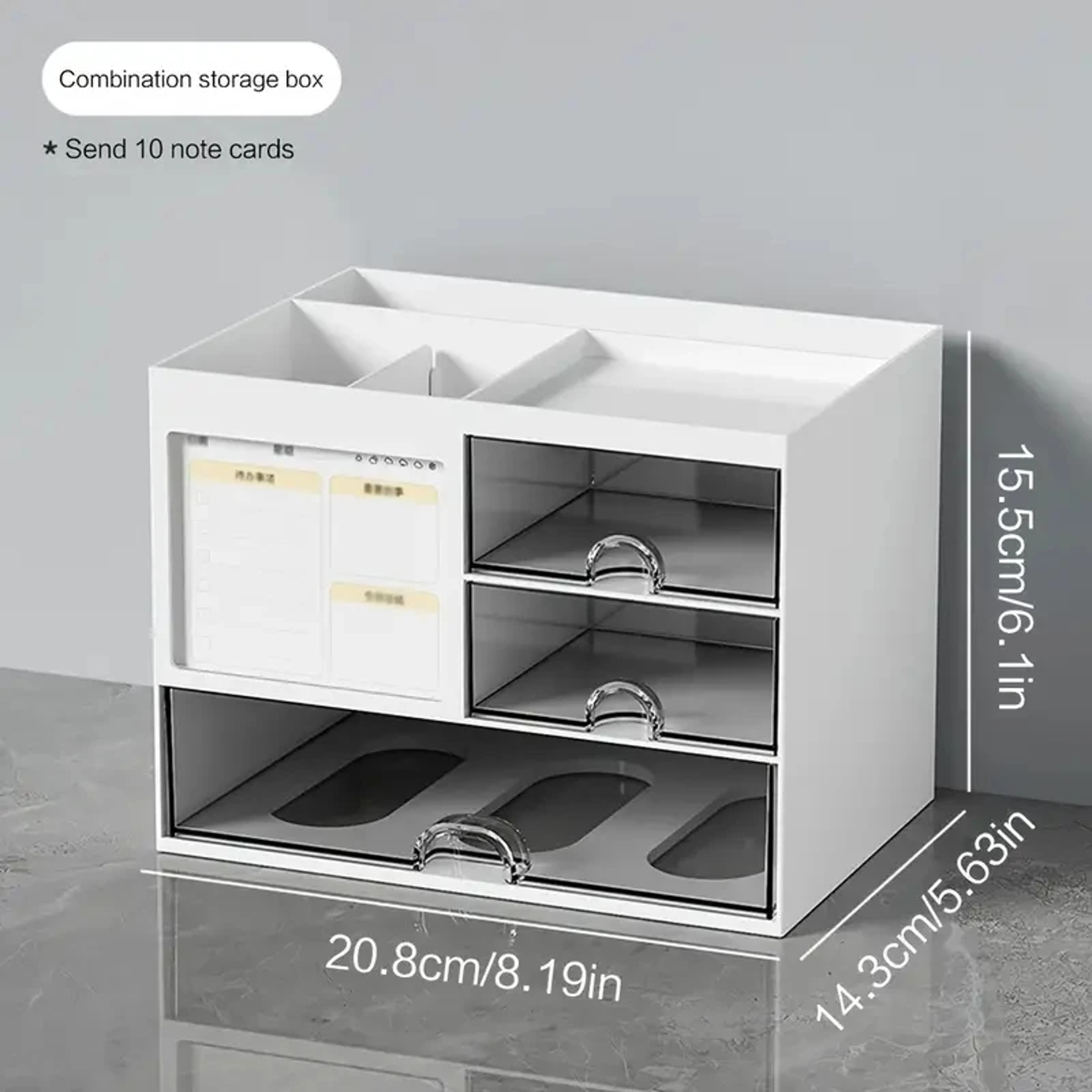 Desktop Drawer Organizer With MultiLayer Stationery Storage And Pen Holder 6