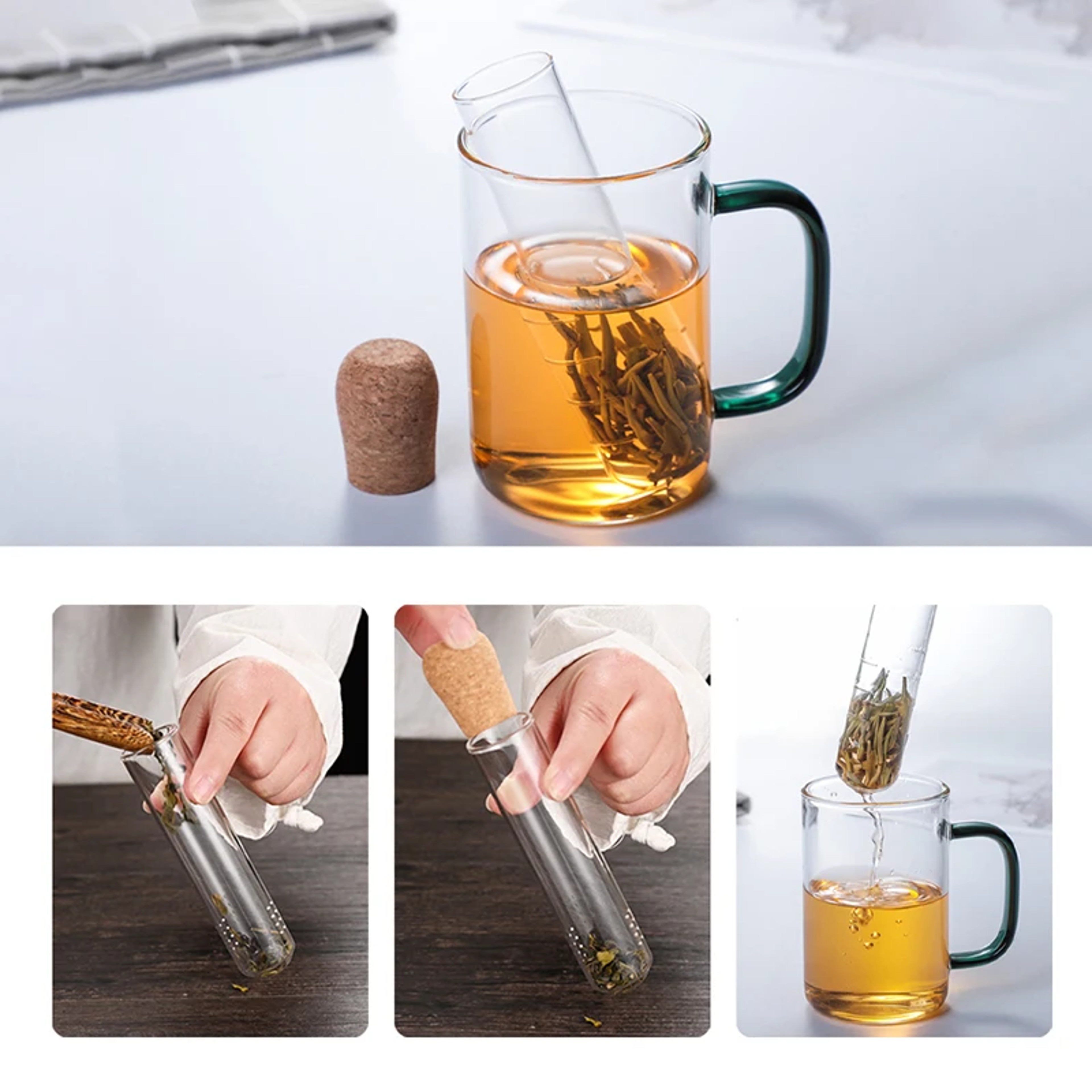 Glass Tea Infuser for Loose Leaf Tea Herbs and Spices – view 3