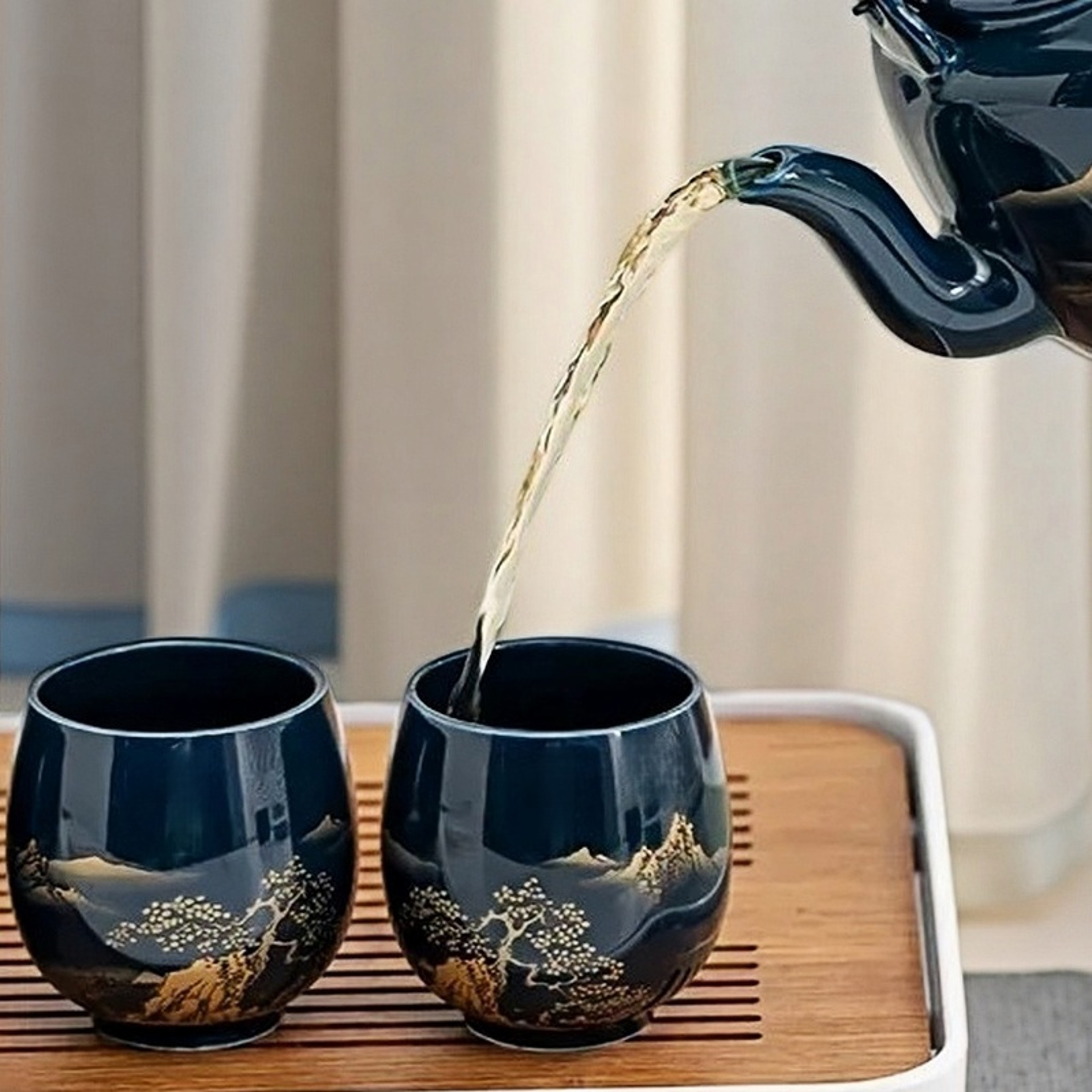 Black Glaze Ceramic Teacup Tea Bowl 1