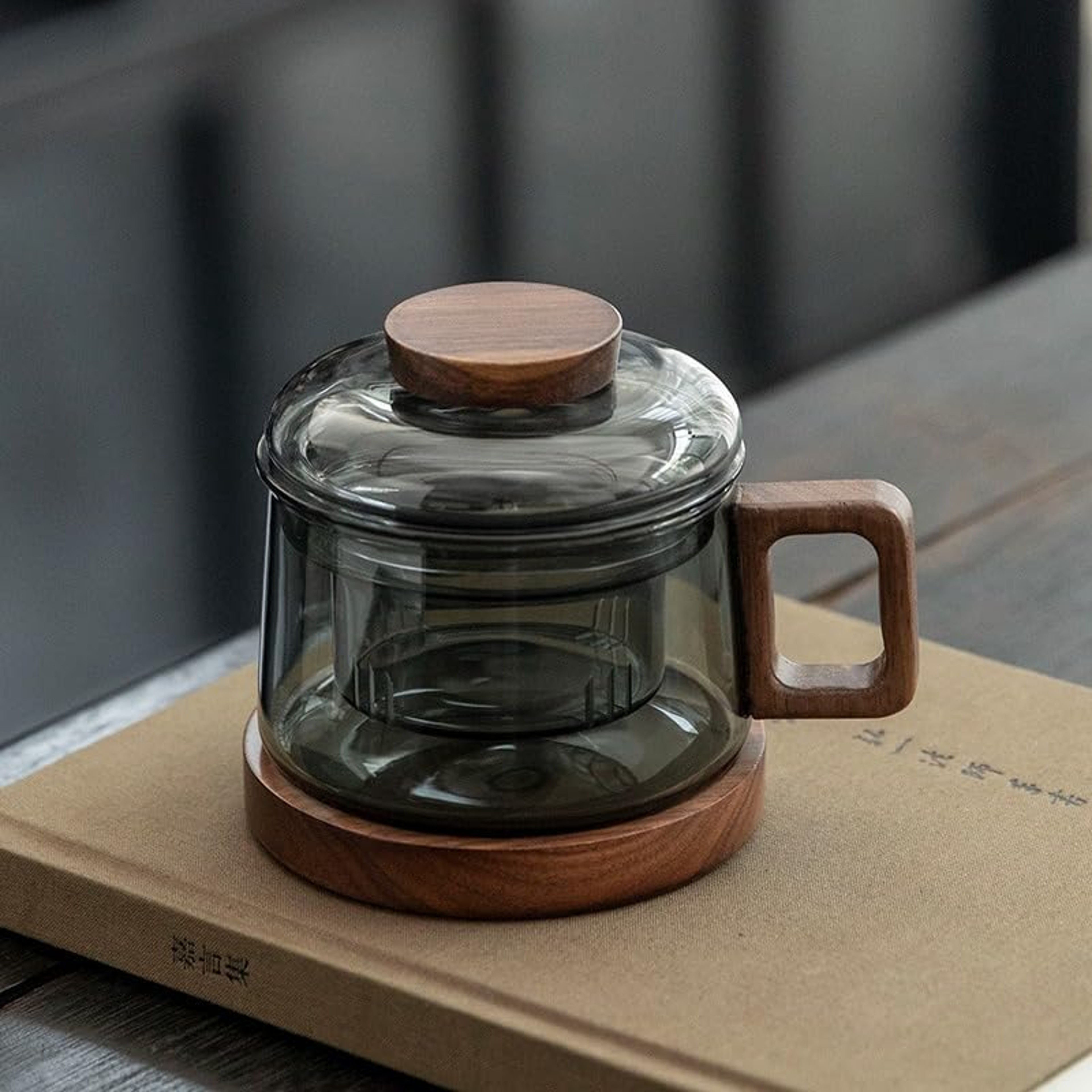 Glass Tea Cup With BuiltIn Filter 68 Fl Oz HeatResistant Reusable Design 1