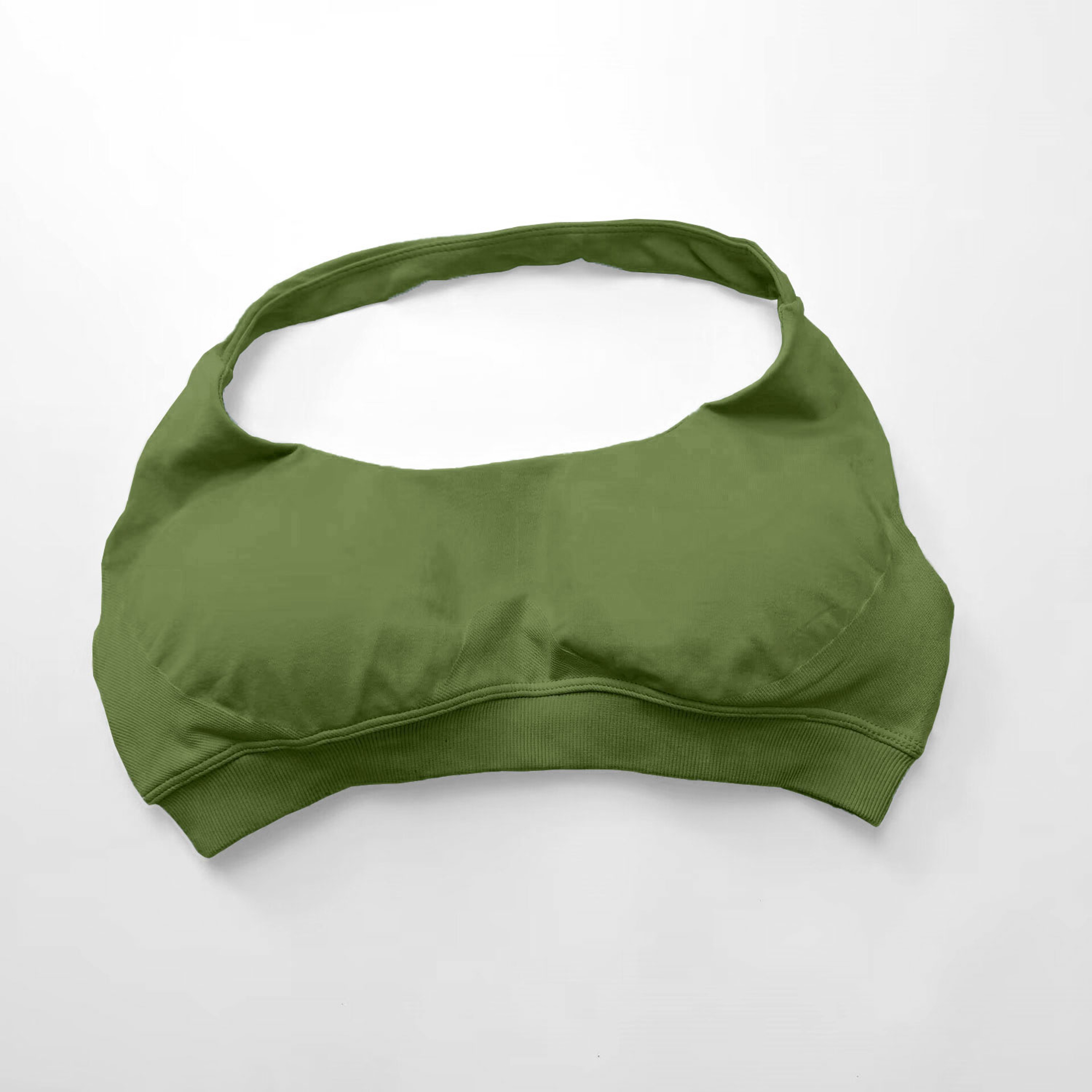Seamless Halter Sports Bra With Open Back Quick Dry Nylon Support 24