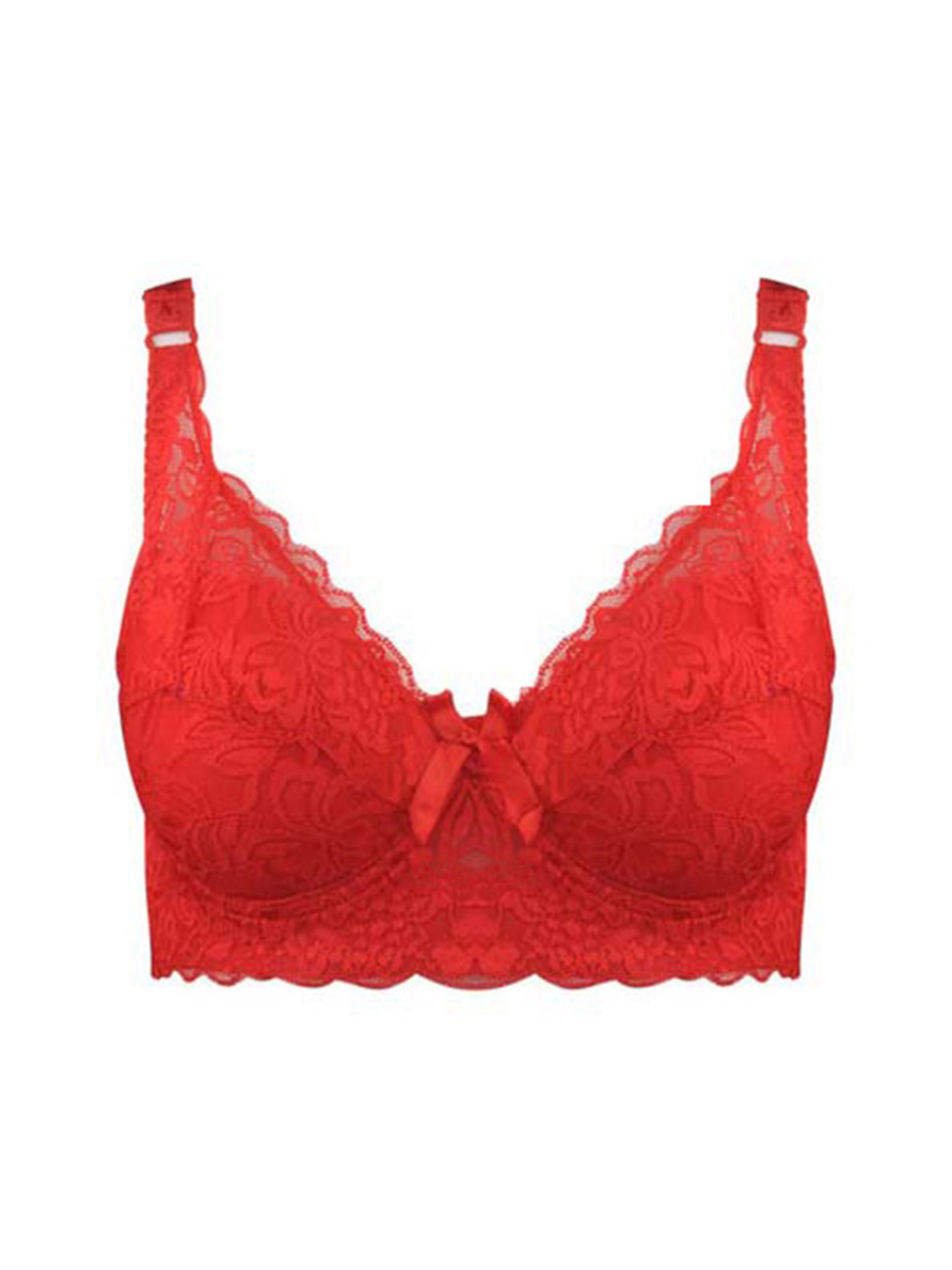 Plus Size Lace Underwire Bra with Adjustable Convertible Straps B C D Cups – view 10