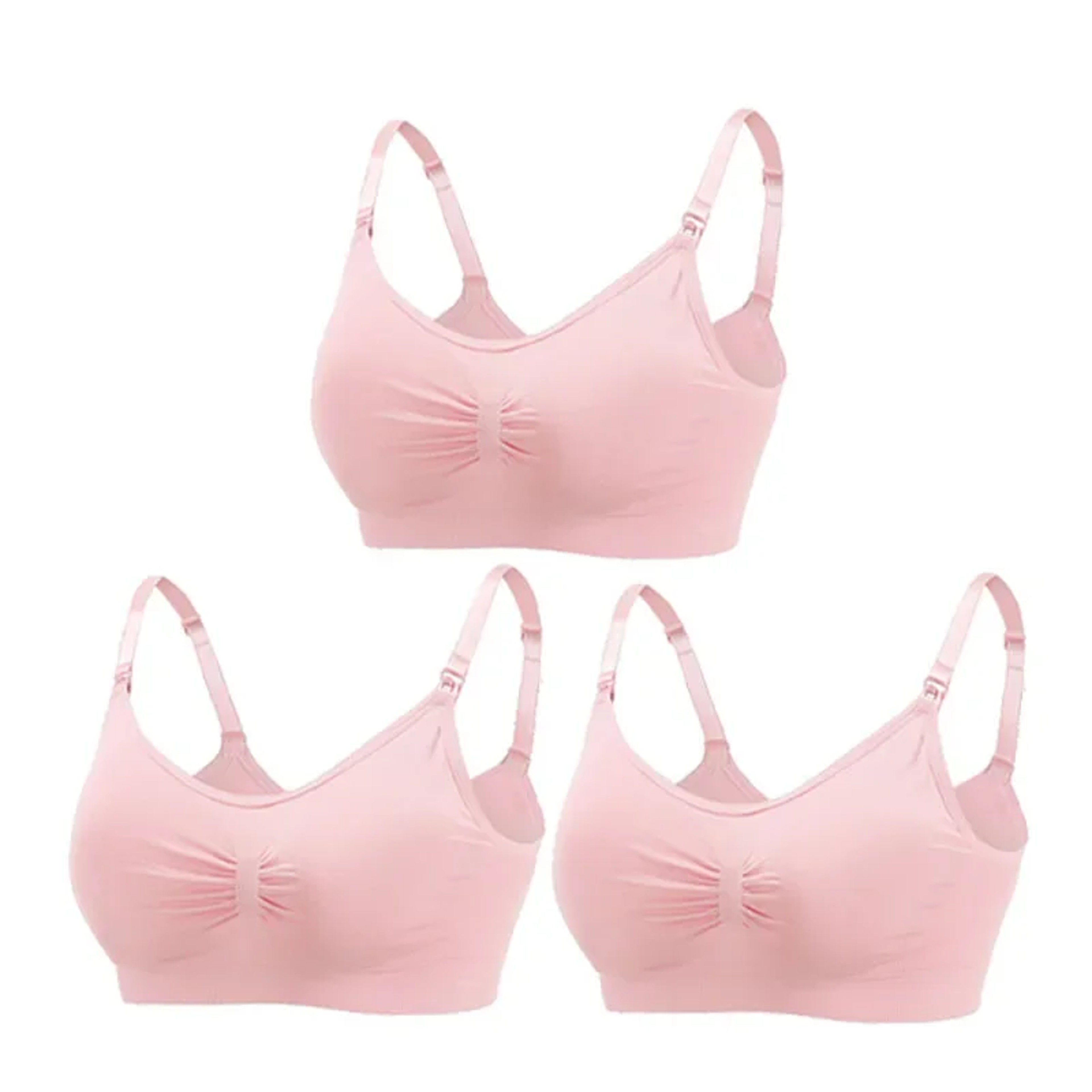 3 Pack Wire Free Maternity Nursing Bras For Breastfeeding 13