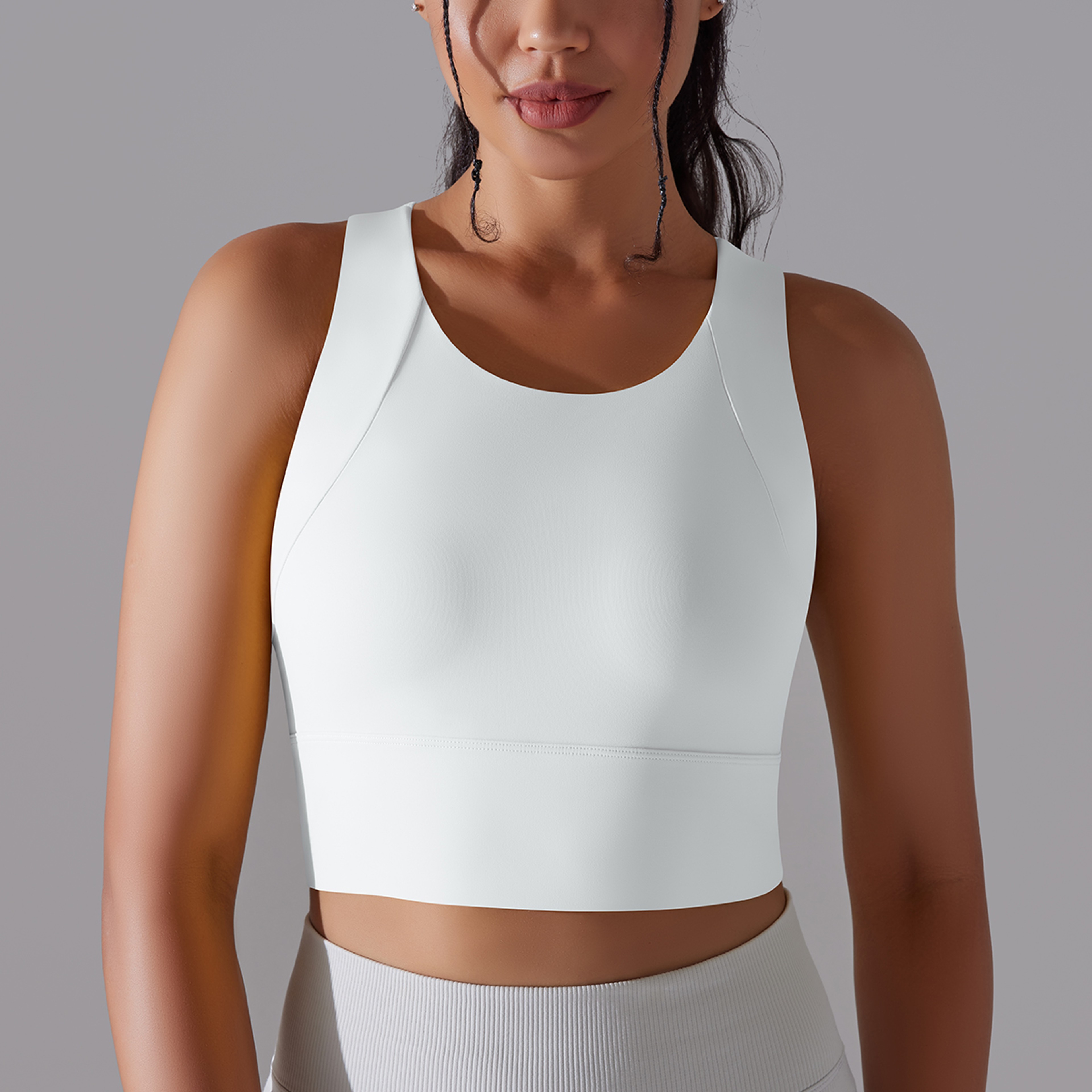 Women's High Stretch Nylon Sports Bra Crop Top for Yoga and Gym – view 7