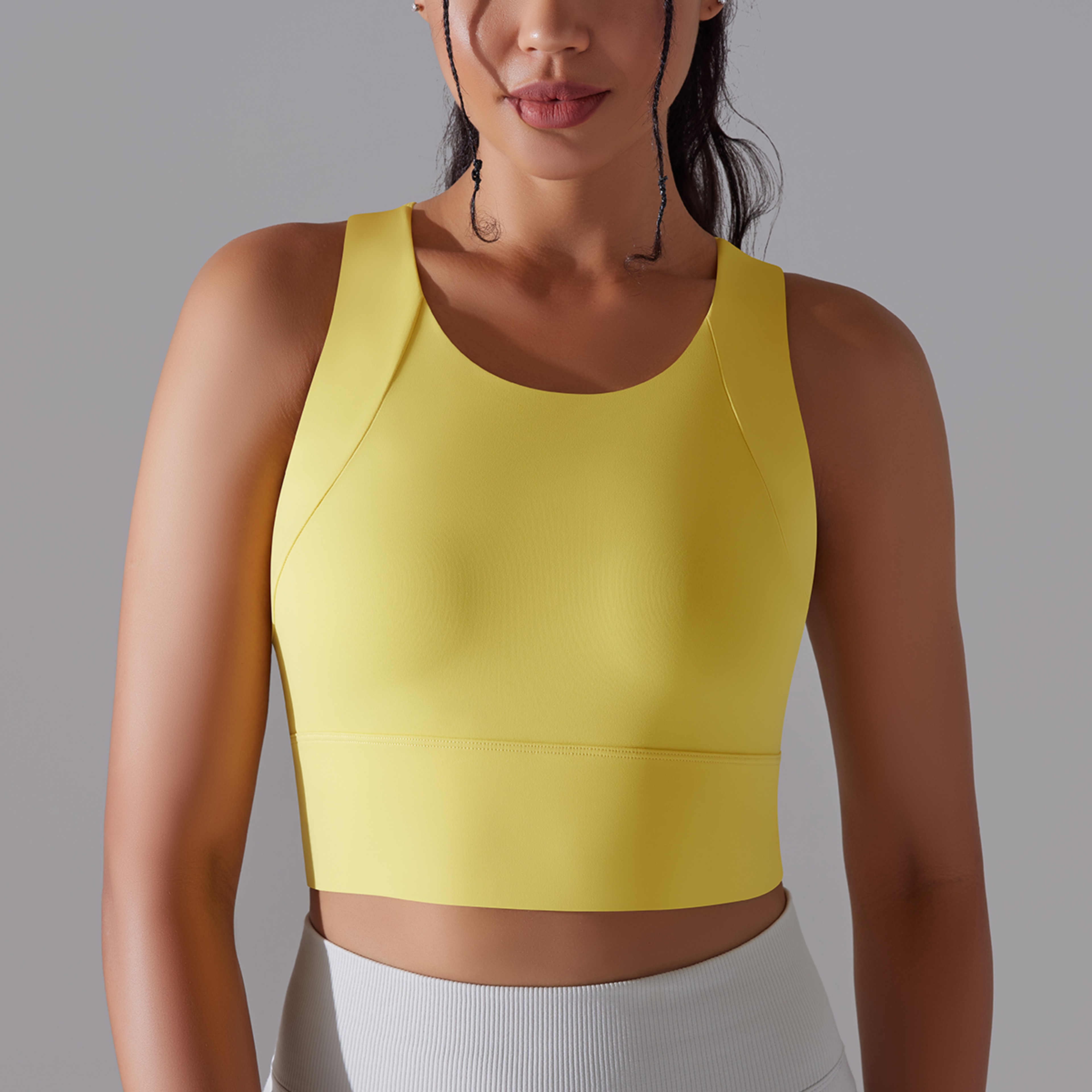 Women's High Stretch Nylon Sports Bra Crop Top for Yoga and Gym – view 8