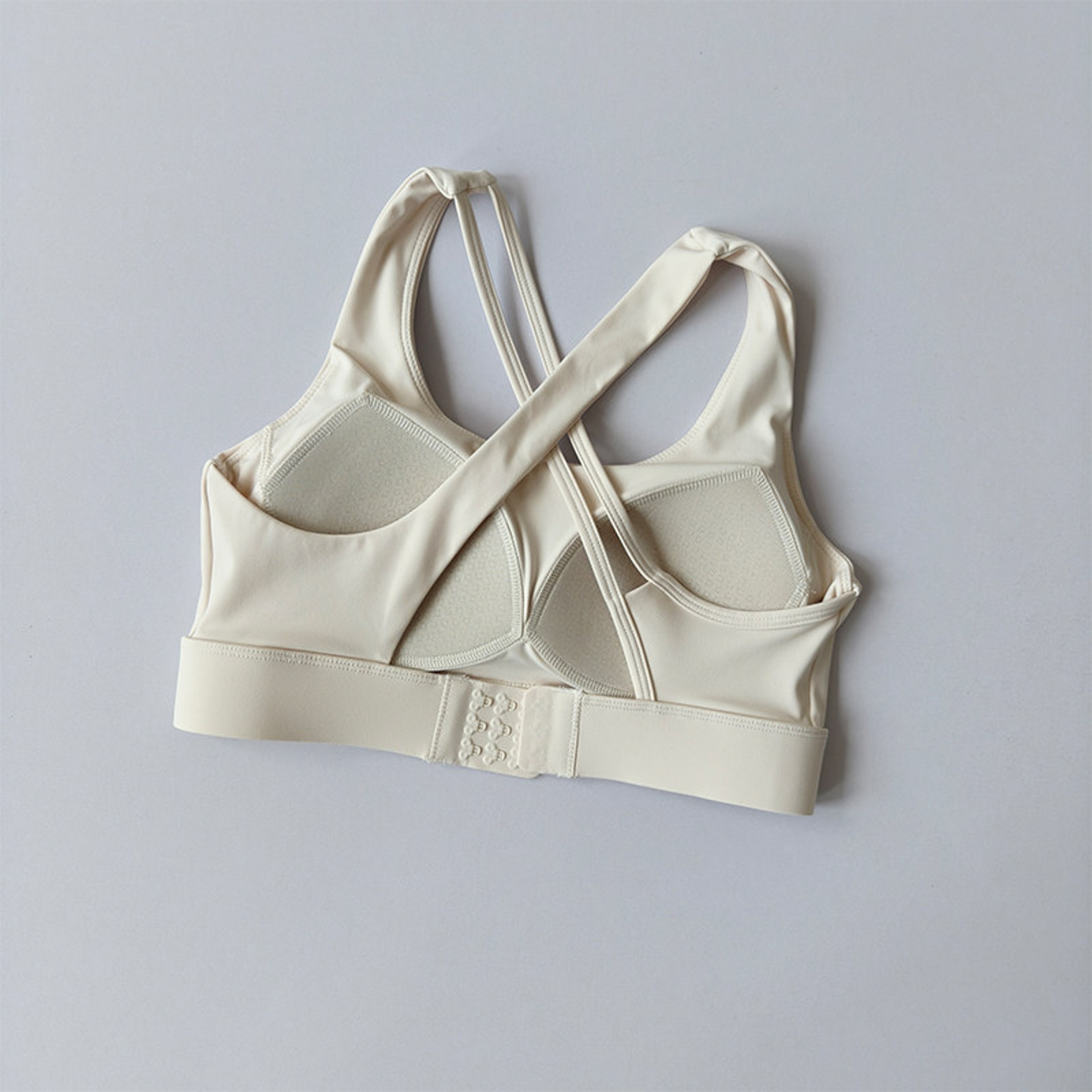 High Impact Sports Bra with Front Zipper Quick Dry Breathable Nylon Workout Top – view 15