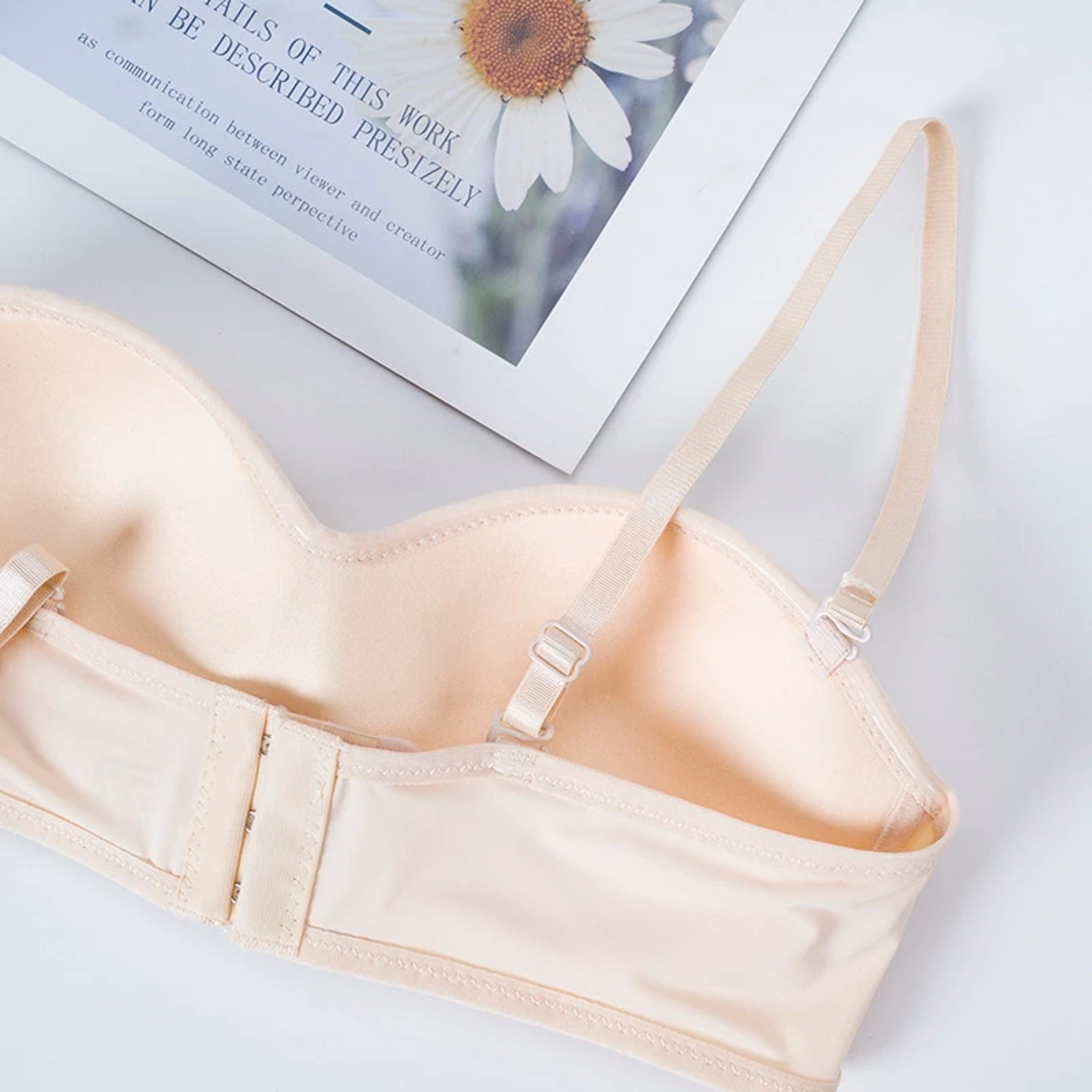 Womens Strapless Seamless Demi Bra Wire Free Push Up Bralette 3