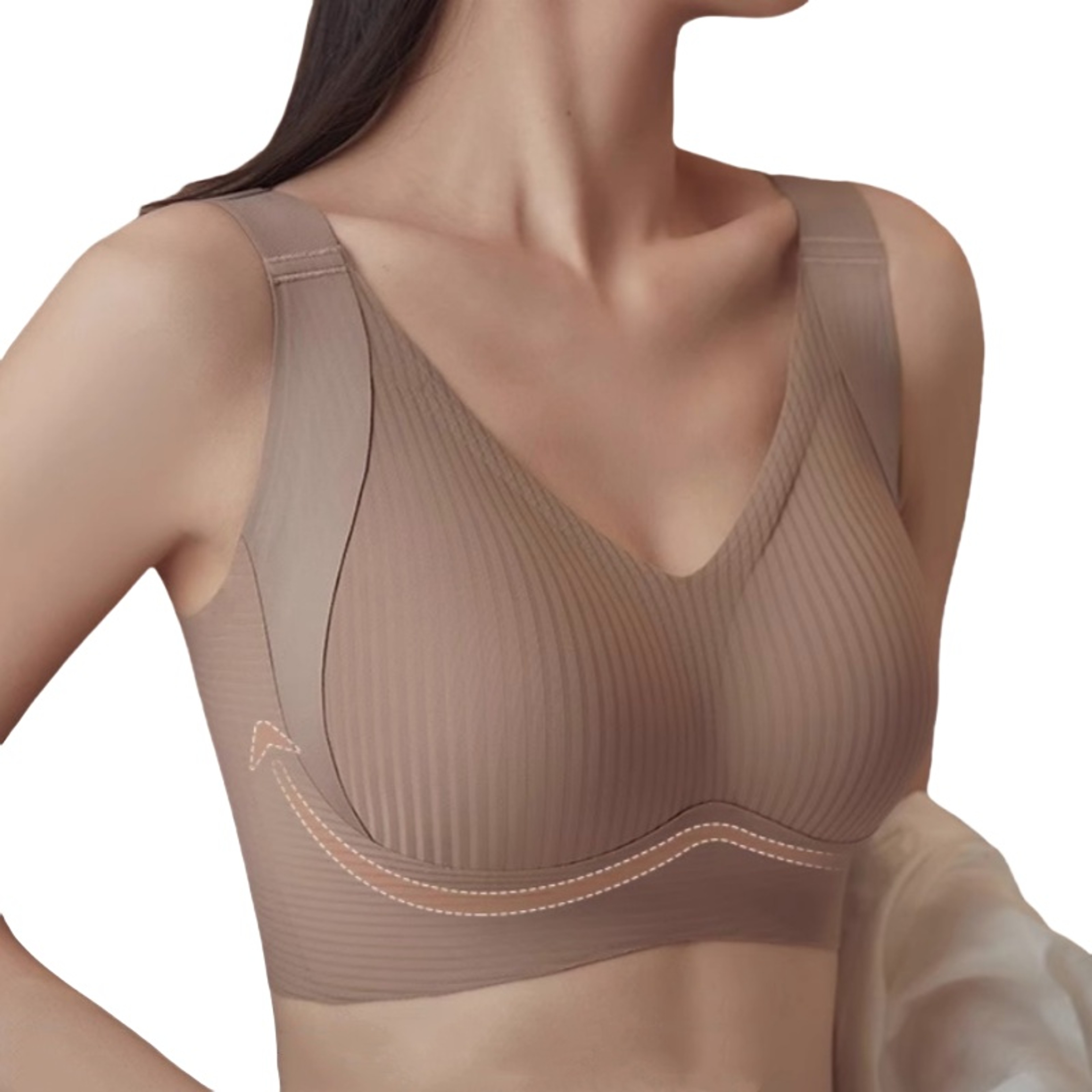 Wire Free Push Up Padded Bra With Full Cup And Adjustable Wide Straps 0