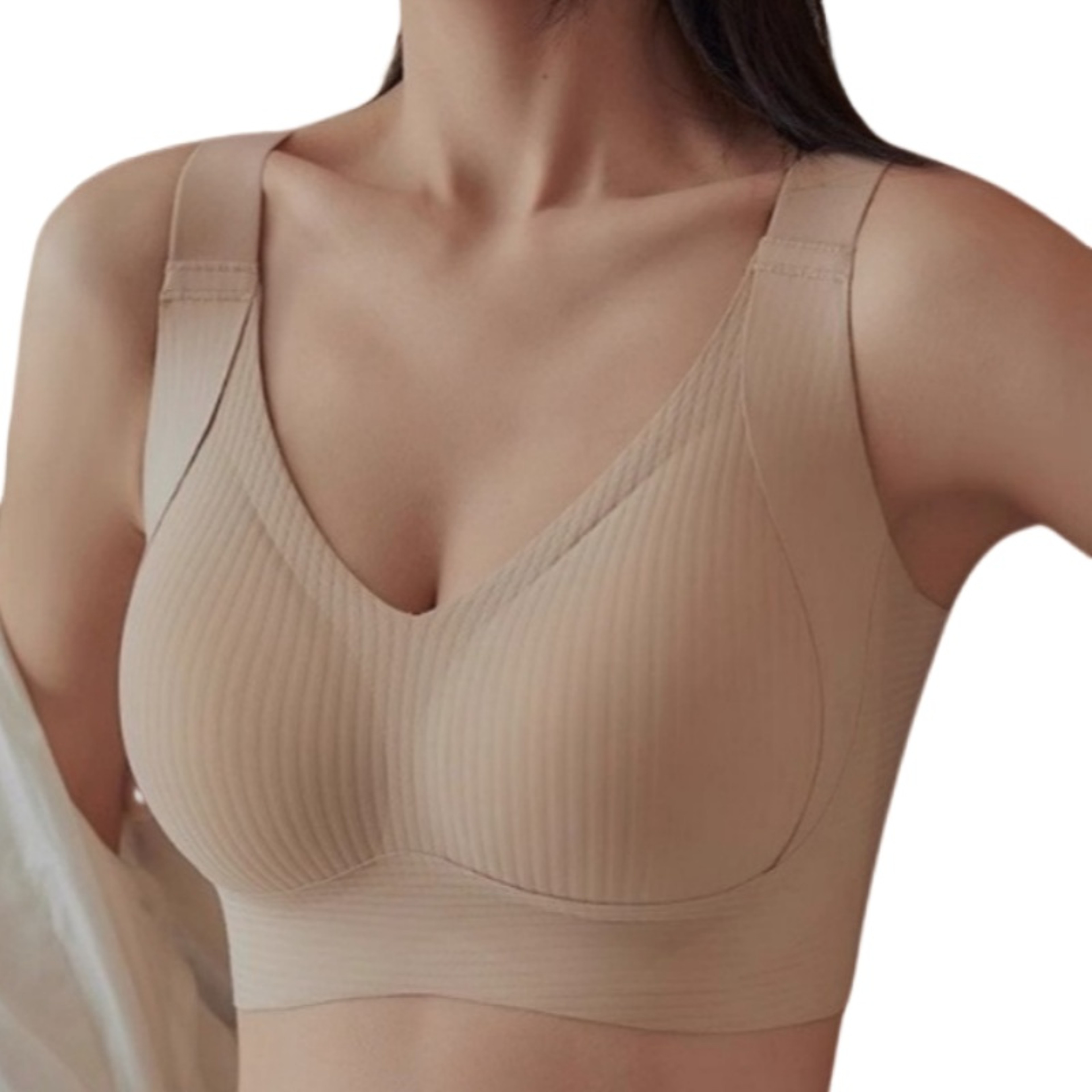 Wire Free Push Up Padded Bra With Full Cup And Adjustable Wide Straps 2