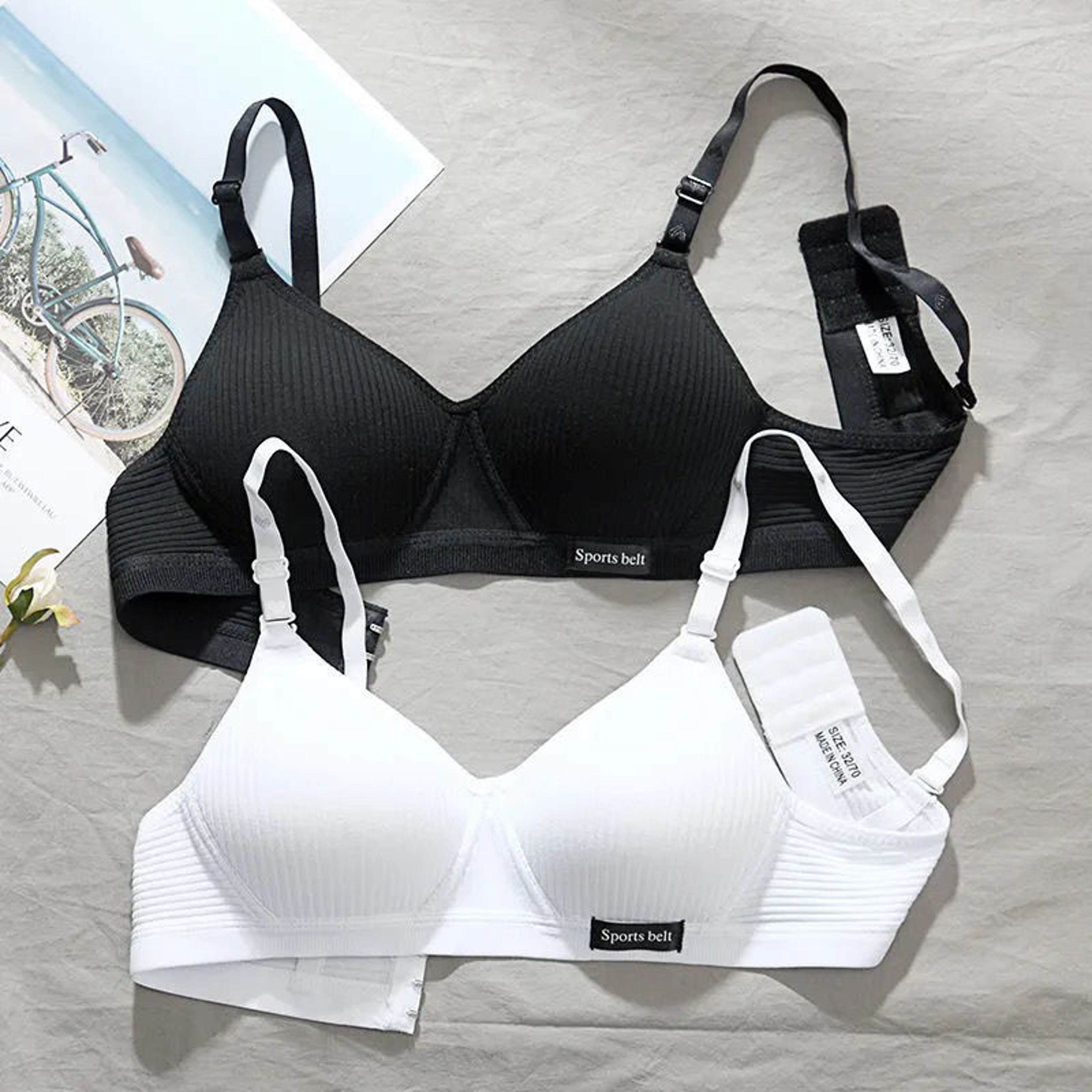 Wireless Seamless Bra With Adjustable Straps And 34 Cup Design 0