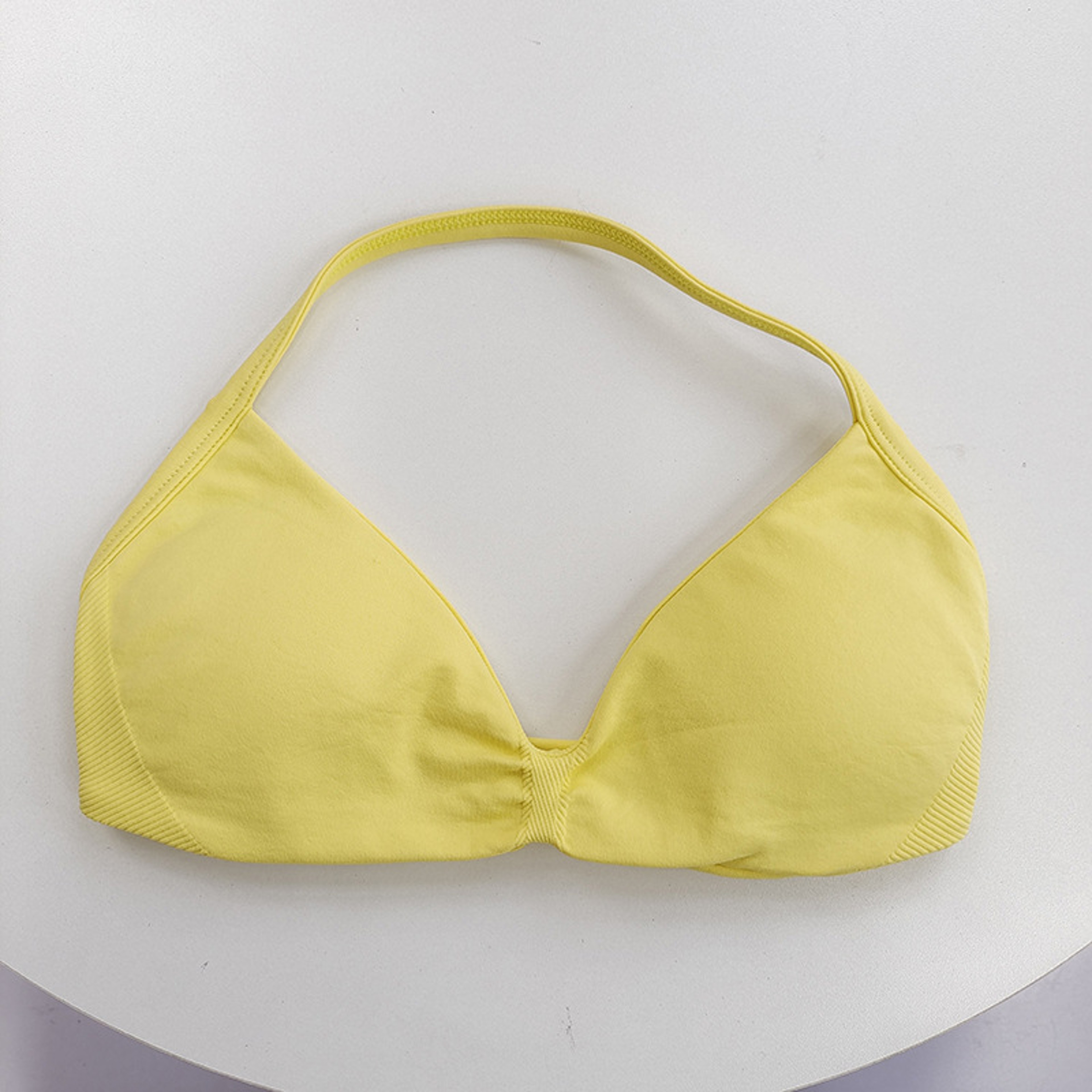 Womens High Support Lace Up Sports Bra Seamless Nylon Yoga Gym Top 2