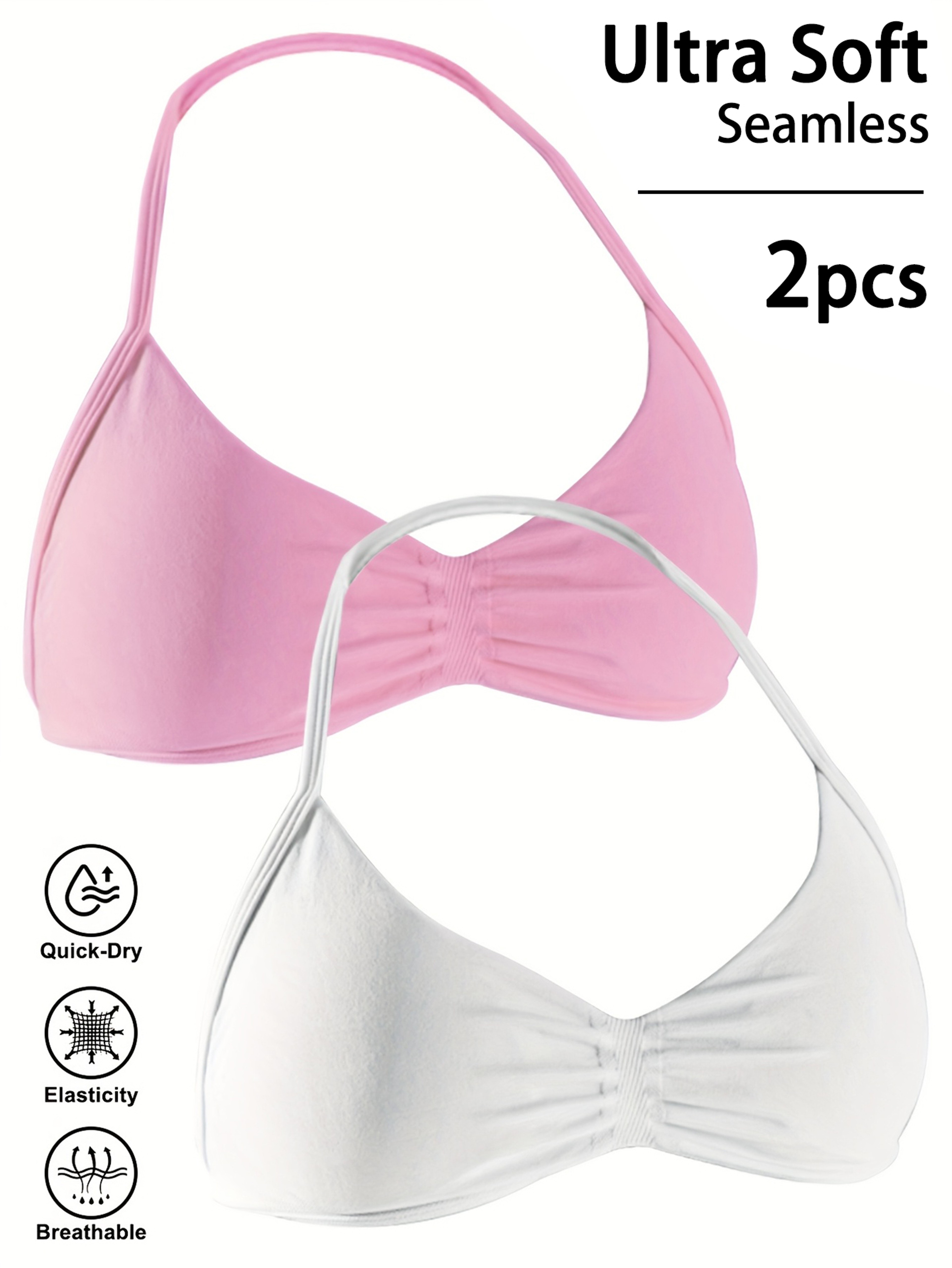 Womens High Support Lace Up Sports Bra Seamless Nylon Yoga Gym Top 11