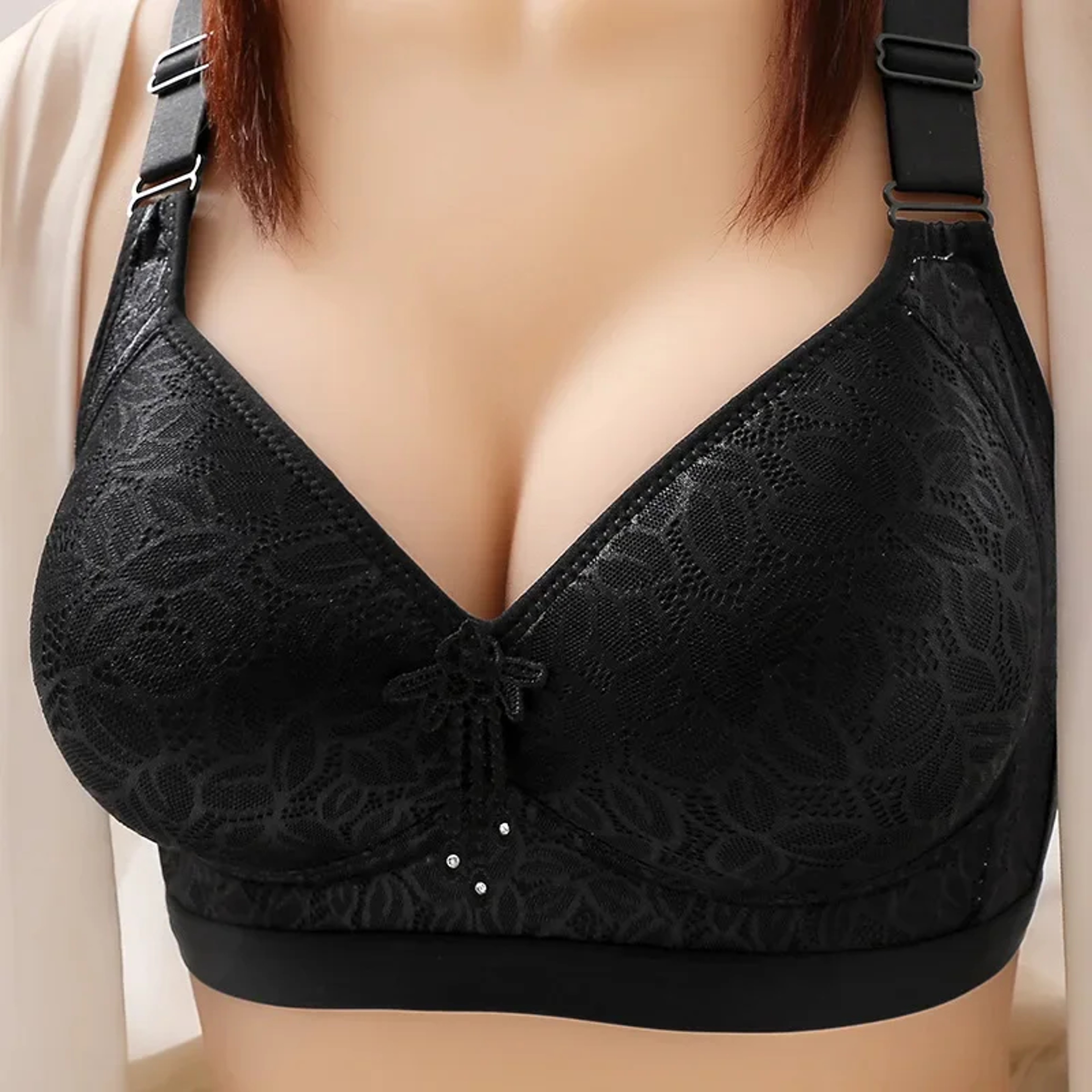 Cotton Wireless Bra with Adjustable Fit and Side Gathering Design – view 5