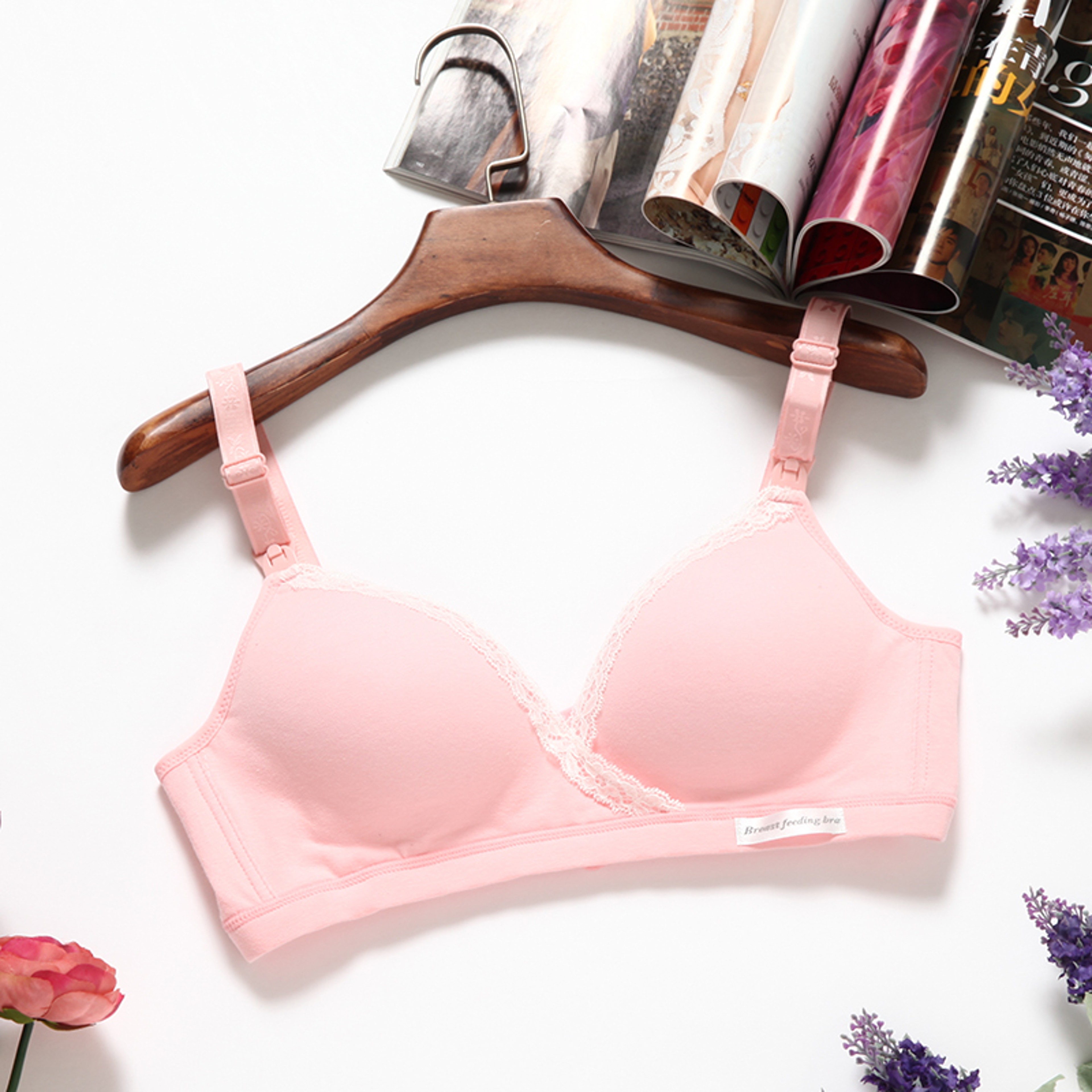 Wirefree Cotton Nursing Bra With Adjustable Convertible Straps For Pregnancy And Breastfeeding 6