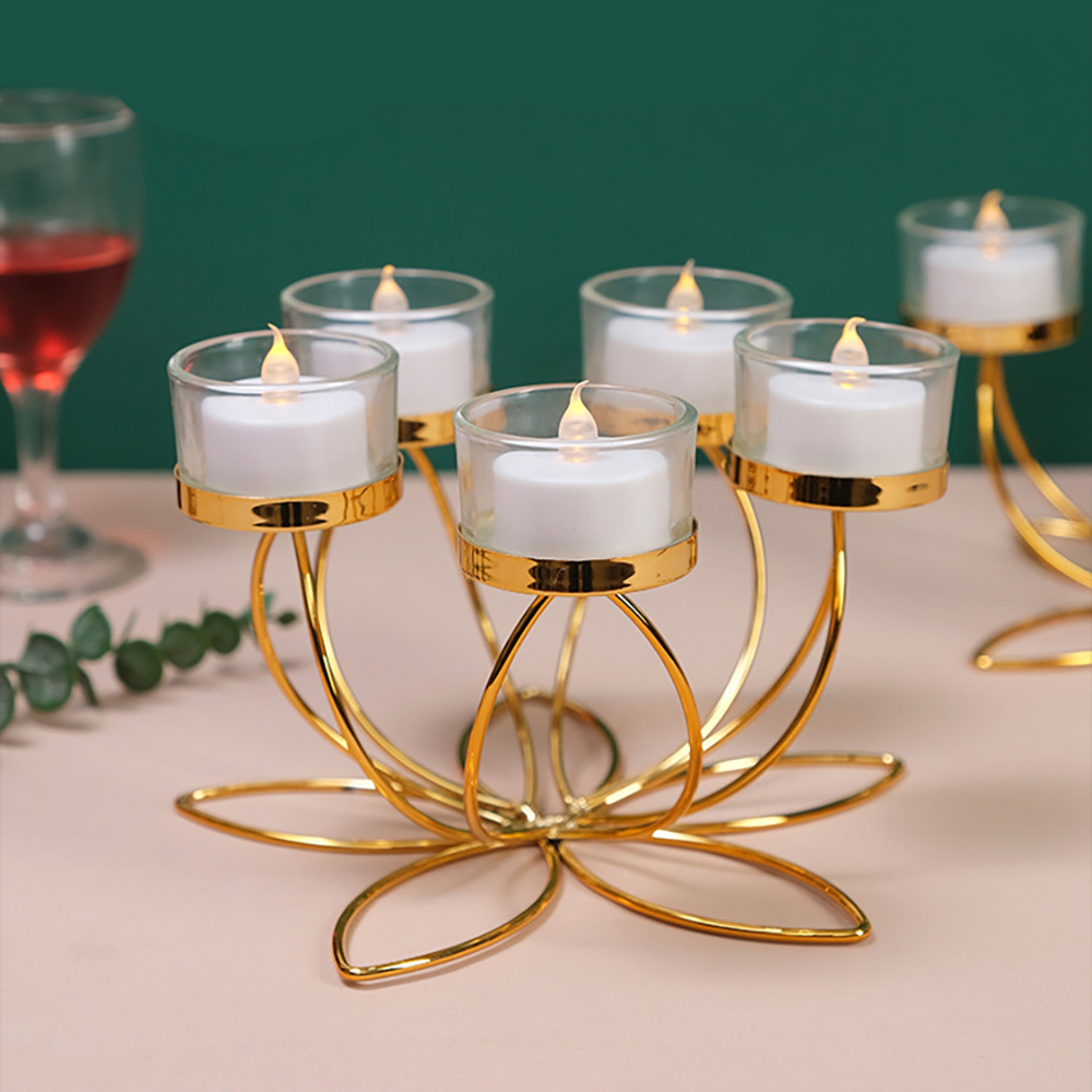 Metal Candlestick Holder Multi Head Candle Stand For Table And Home Decoration 1