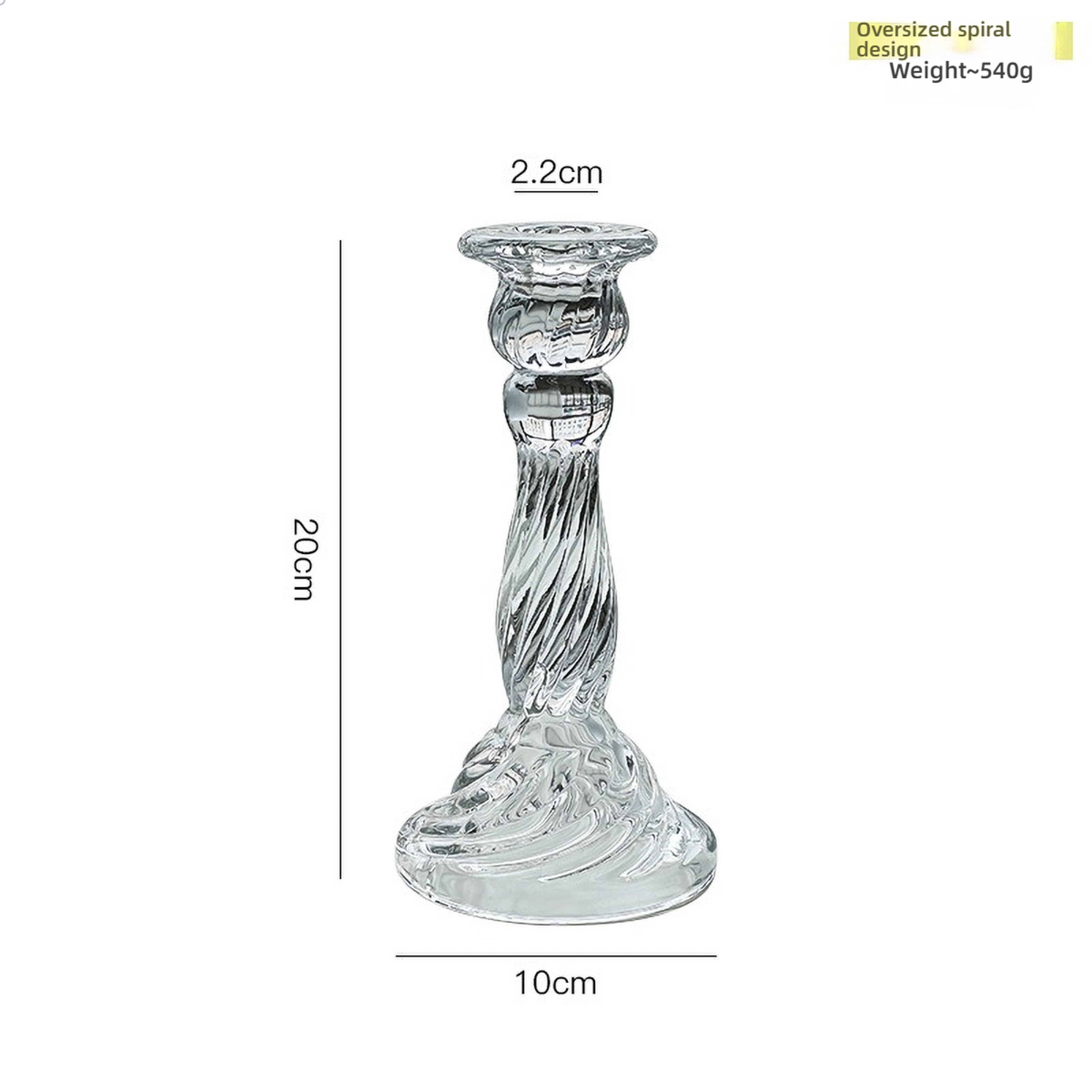 Clear Glass Pillar Candle Holder For Dining Table And Home Decor 8