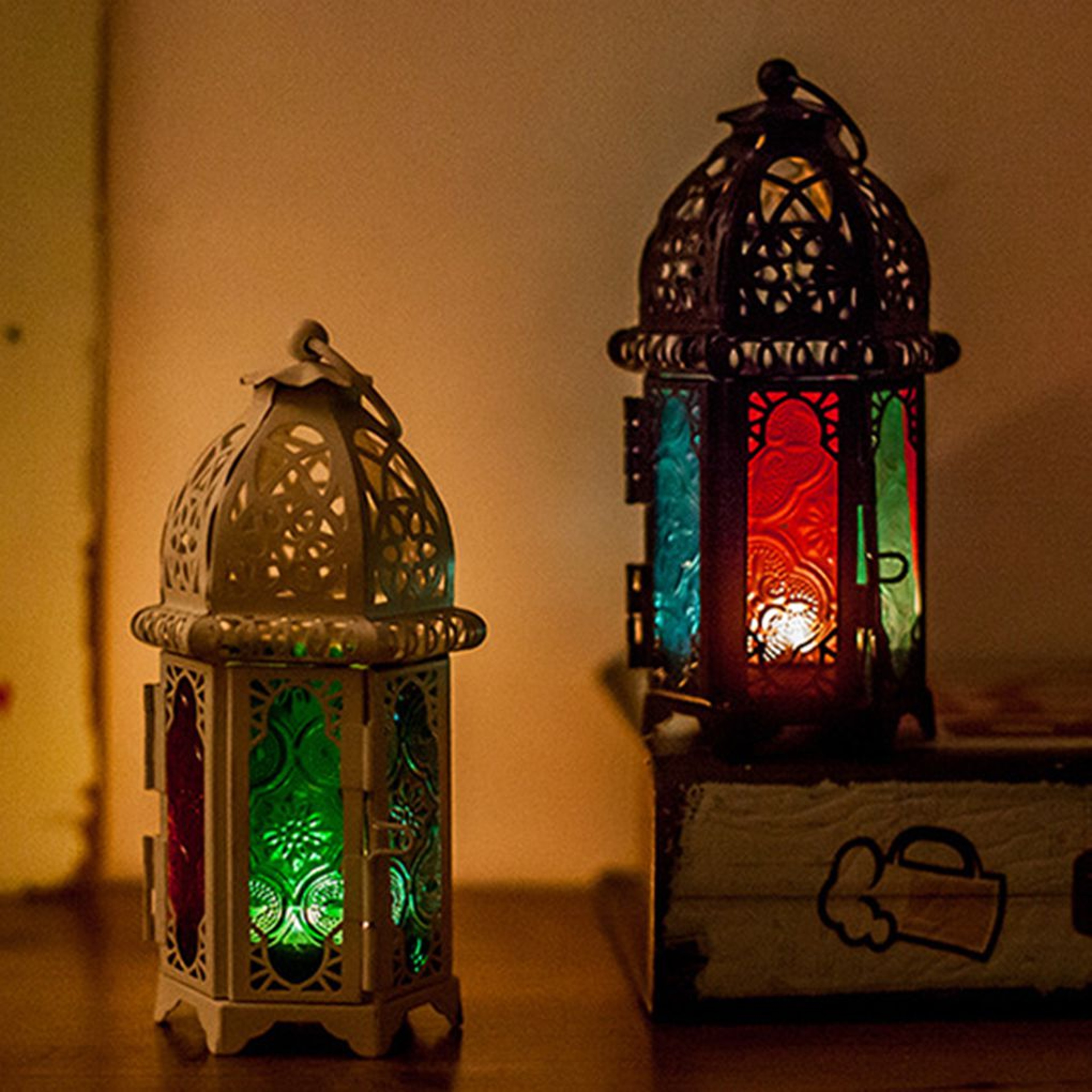Moroccan Iron Candle Lantern With Hollow Metal Design For Tealights 5