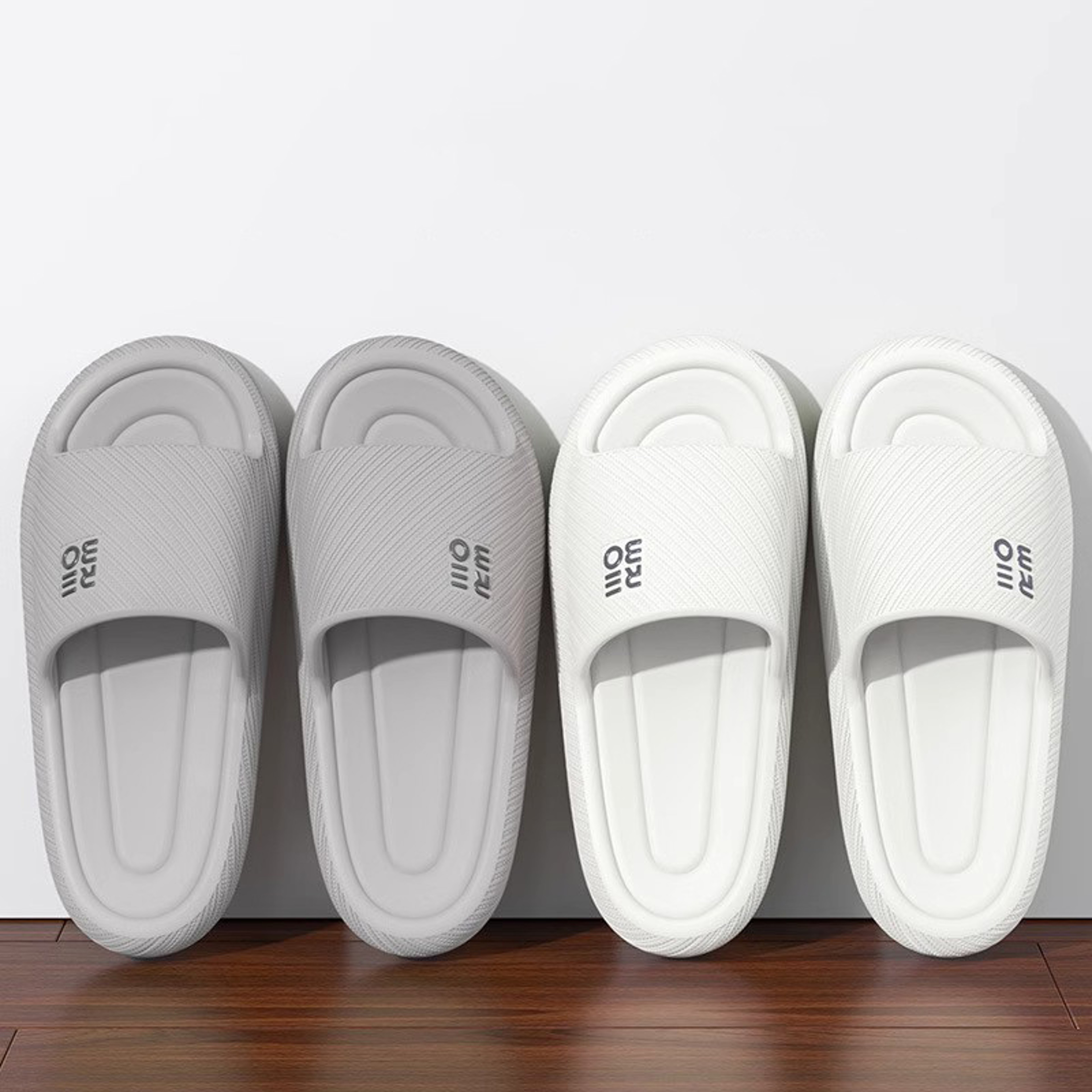 Mens EVA Bathroom Flip Flops With Soft Cushioning And Low Heel 0