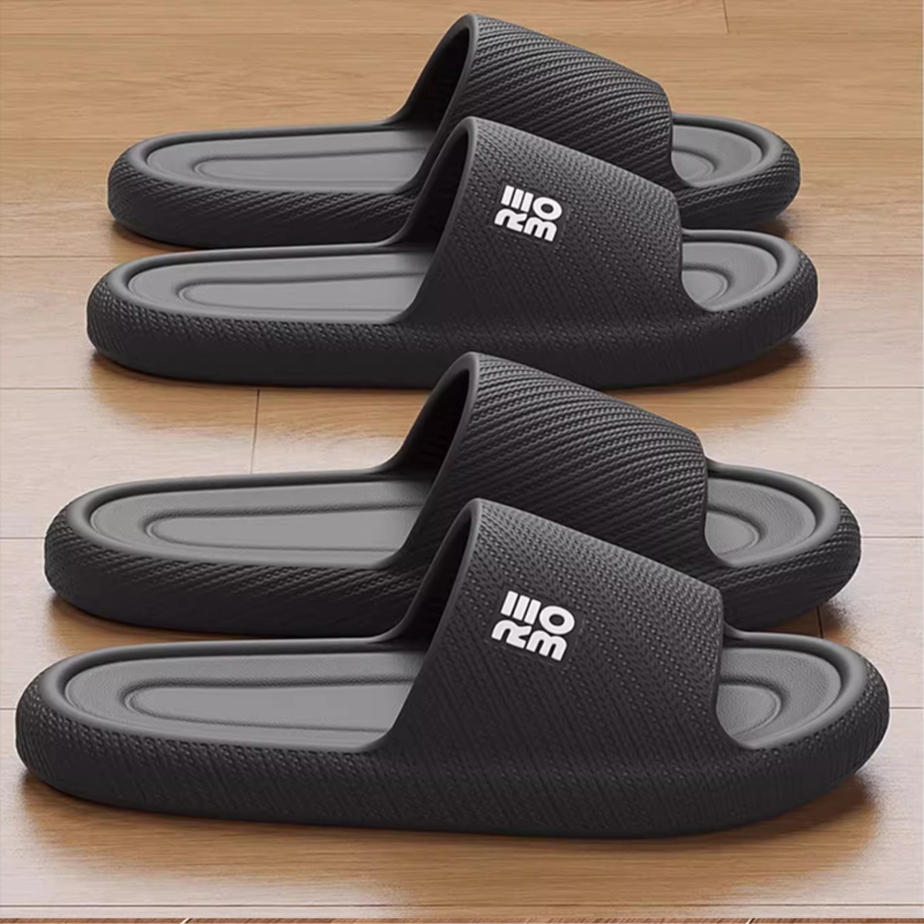 Mens EVA Bathroom Flip Flops With Soft Cushioning And Low Heel 2